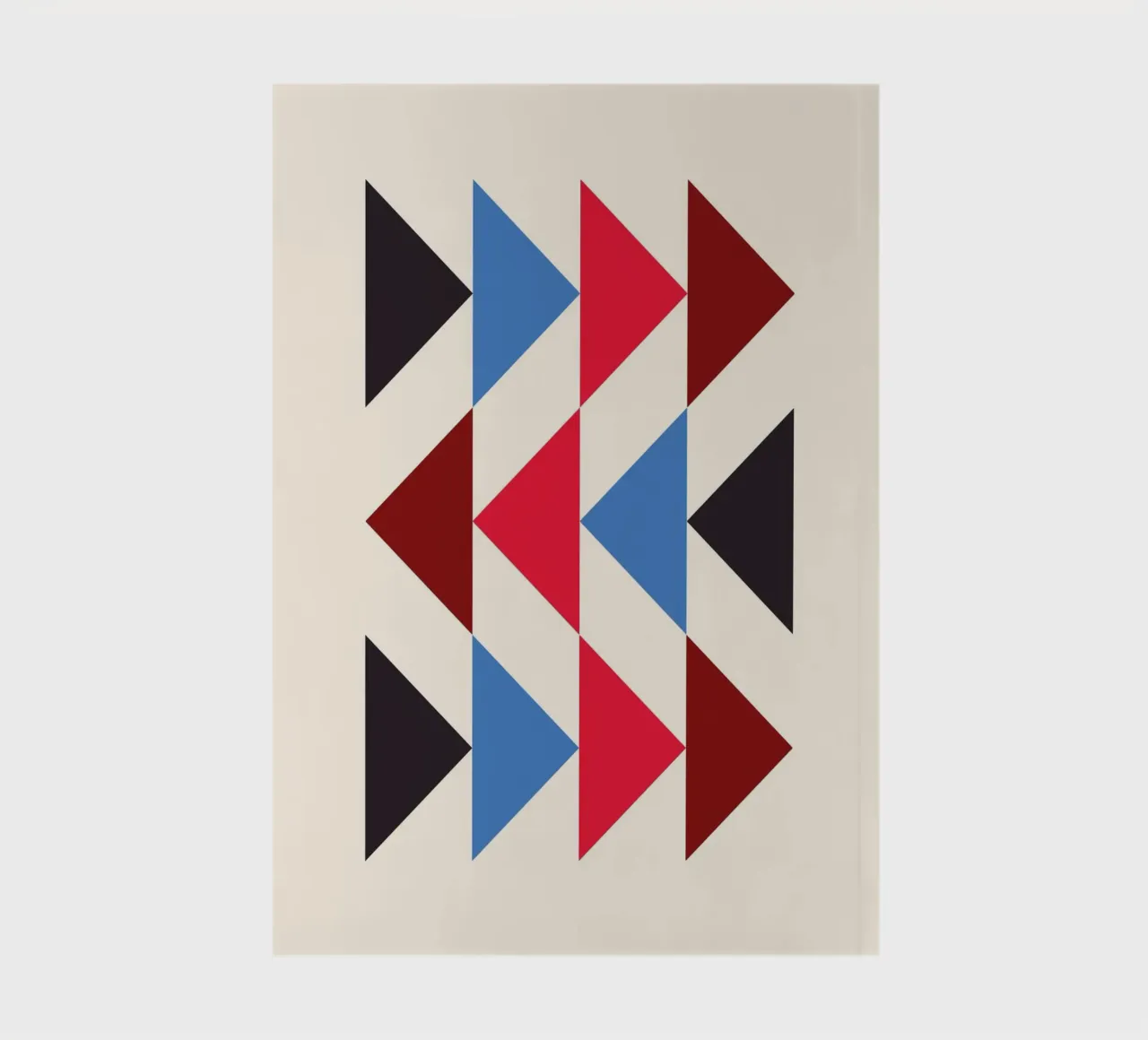 Geometric Triangle Pattern Print - Red Blue Black Modern notebook by NorwesClub