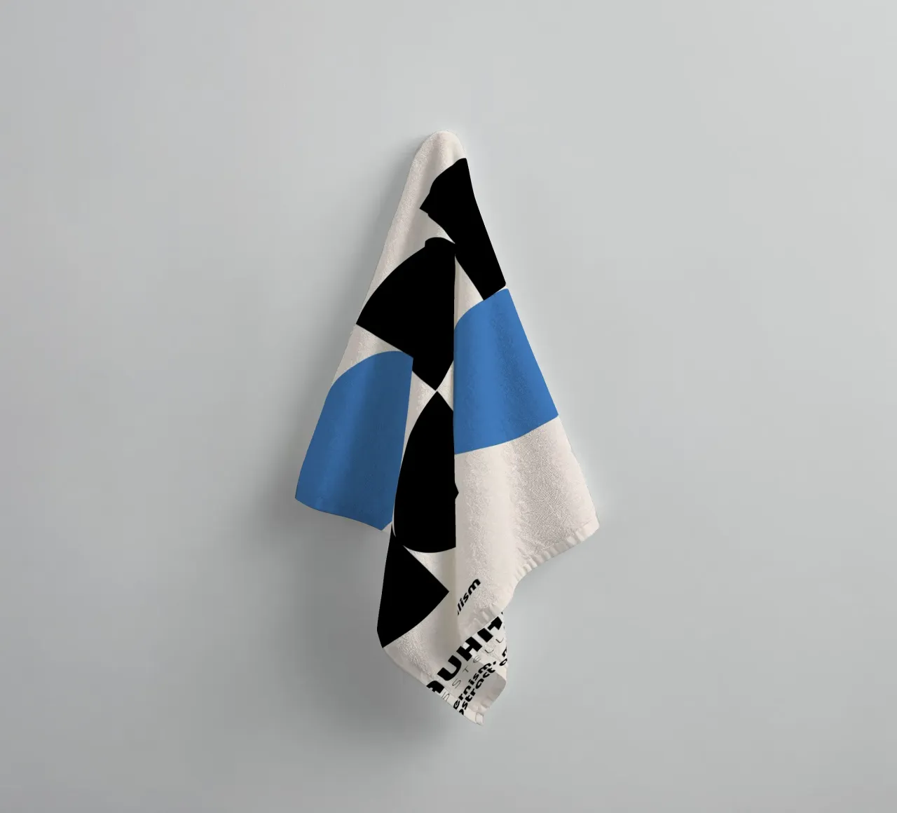 Dark Abstract Texture Print - Black Industrial Glitch Art towel by NorwesClub