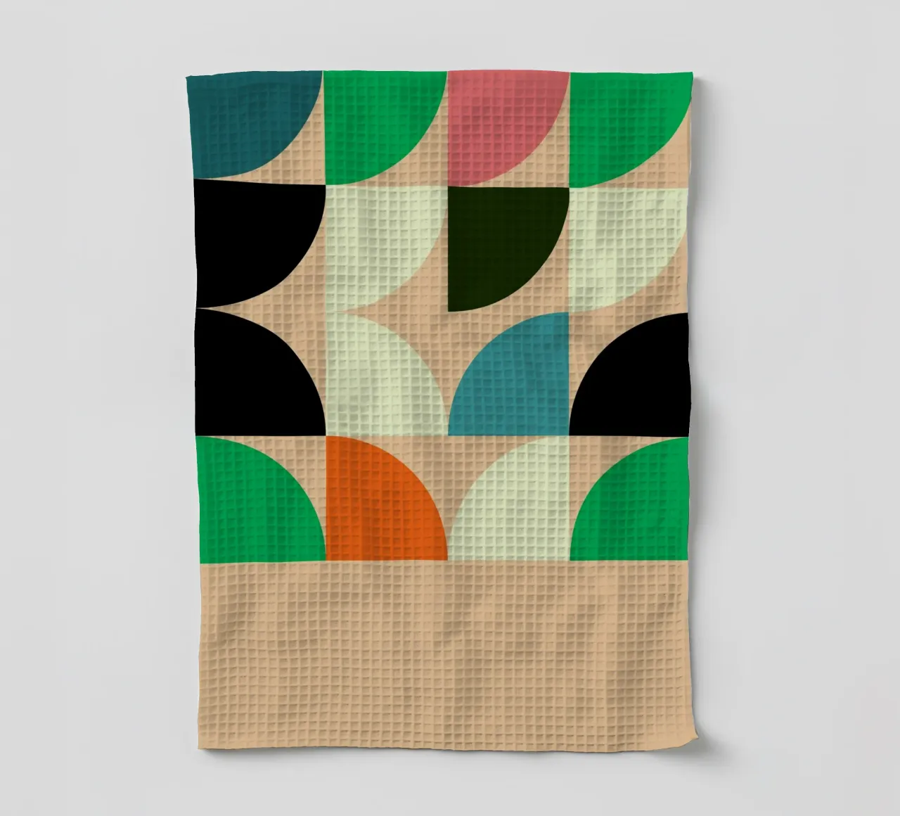Dark Abstract Texture Print - Black Industrial Glitch Art tea towel by NorwesClub