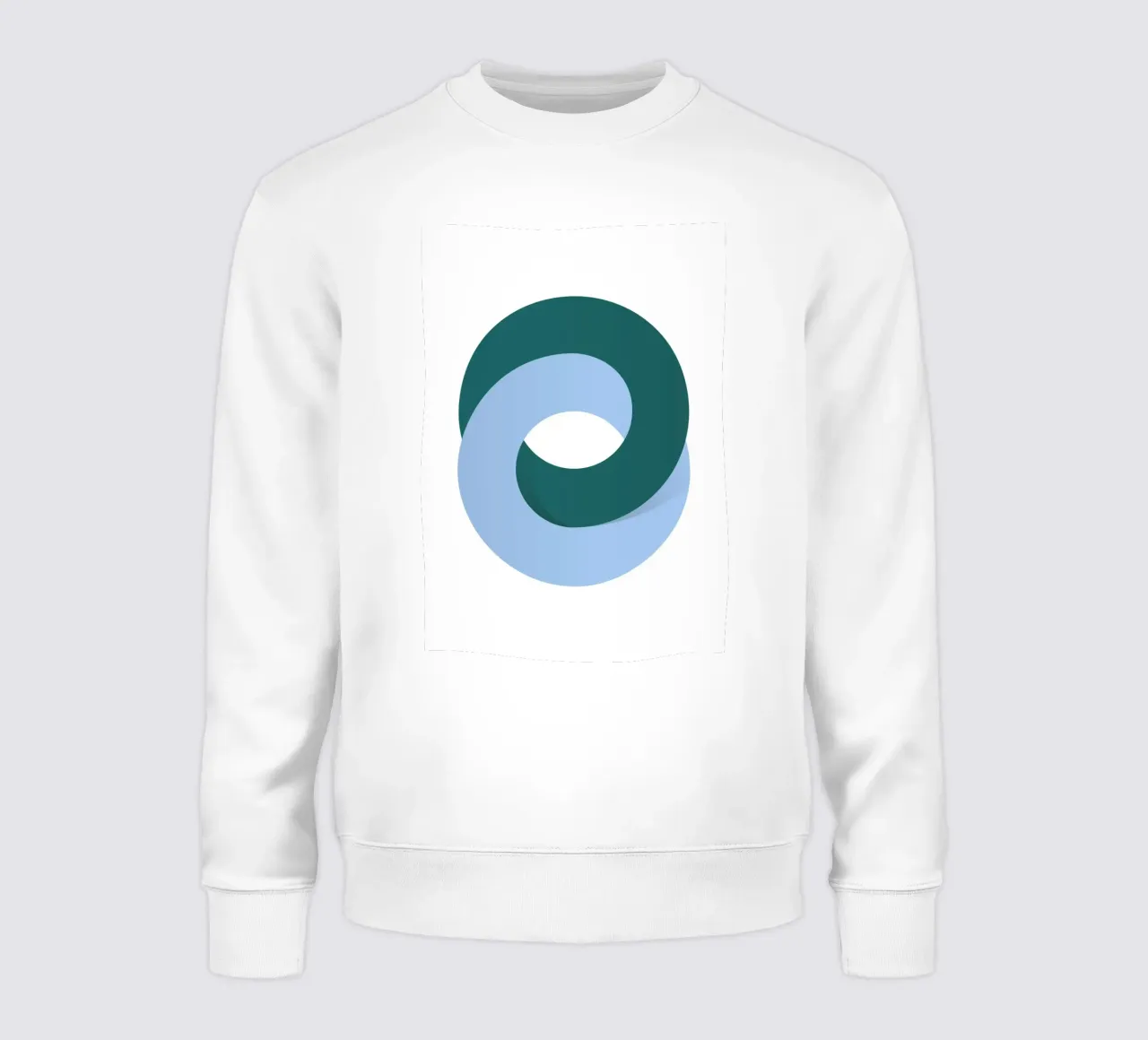 Impresión Abstracta Moderna Infinity Loop | Teal & Blue Art sudadera de NorwesClub
