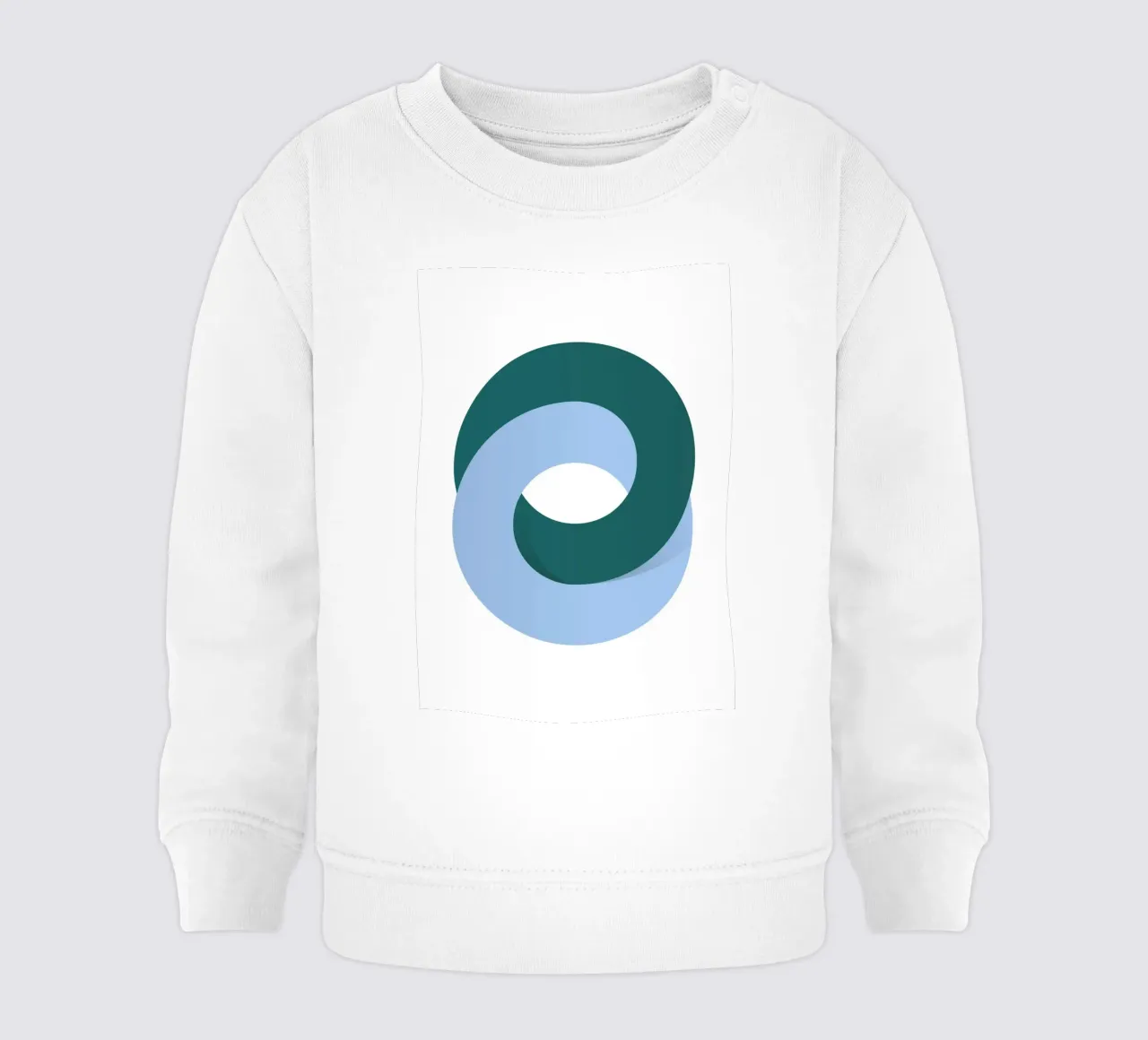 Impresión Abstracta Moderna Infinity Loop | Teal & Blue Art sudadera de bebé de NorwesClub
