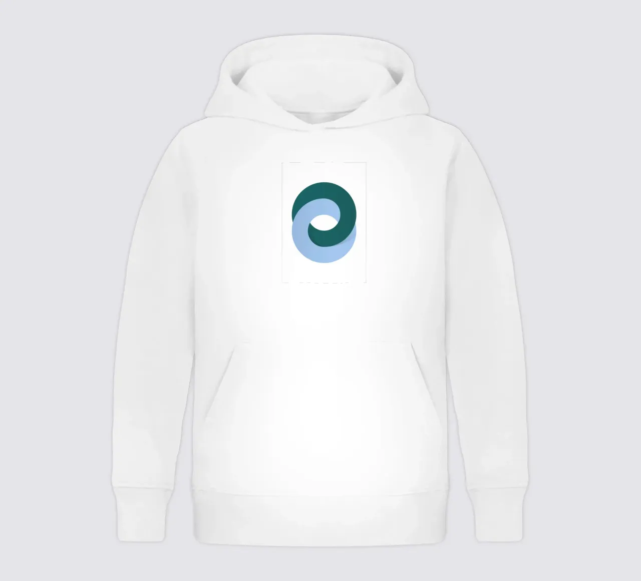 Impresión Abstracta Moderna Infinity Loop | Teal & Blue Art sudadera con capucha para niño de NorwesClub