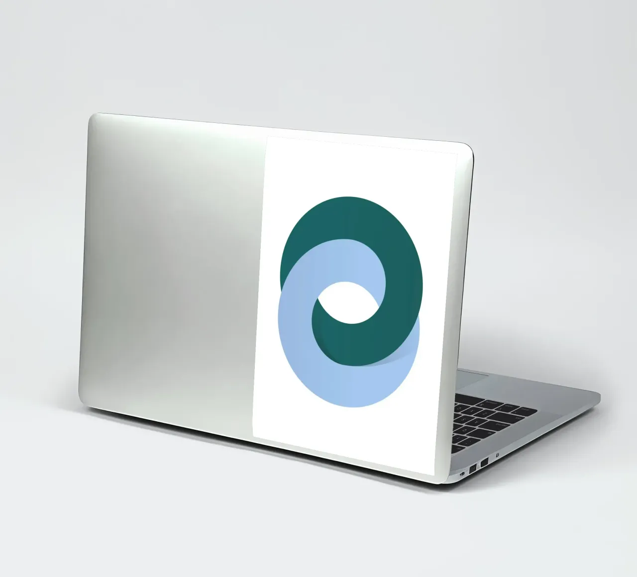 Impression moderne abstraite Infinity Loop | Teal & Blue Art autocollant de NorwesClub