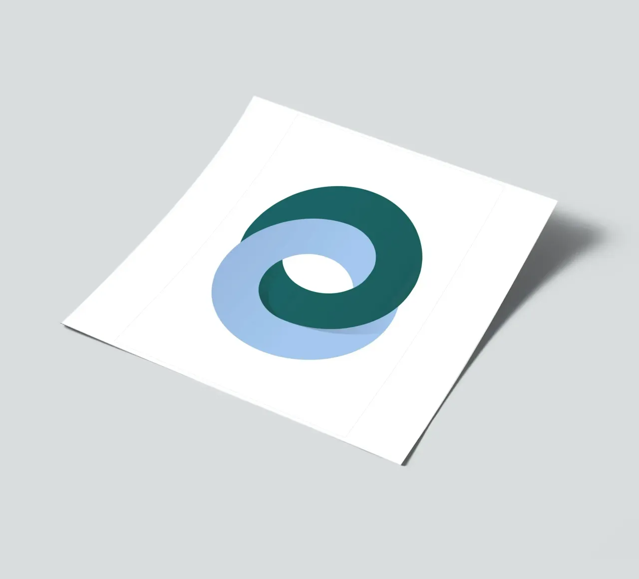 Modern Abstract Infinity Loop Print | Teal & Blue Art sticker sheet by NorwesClub
