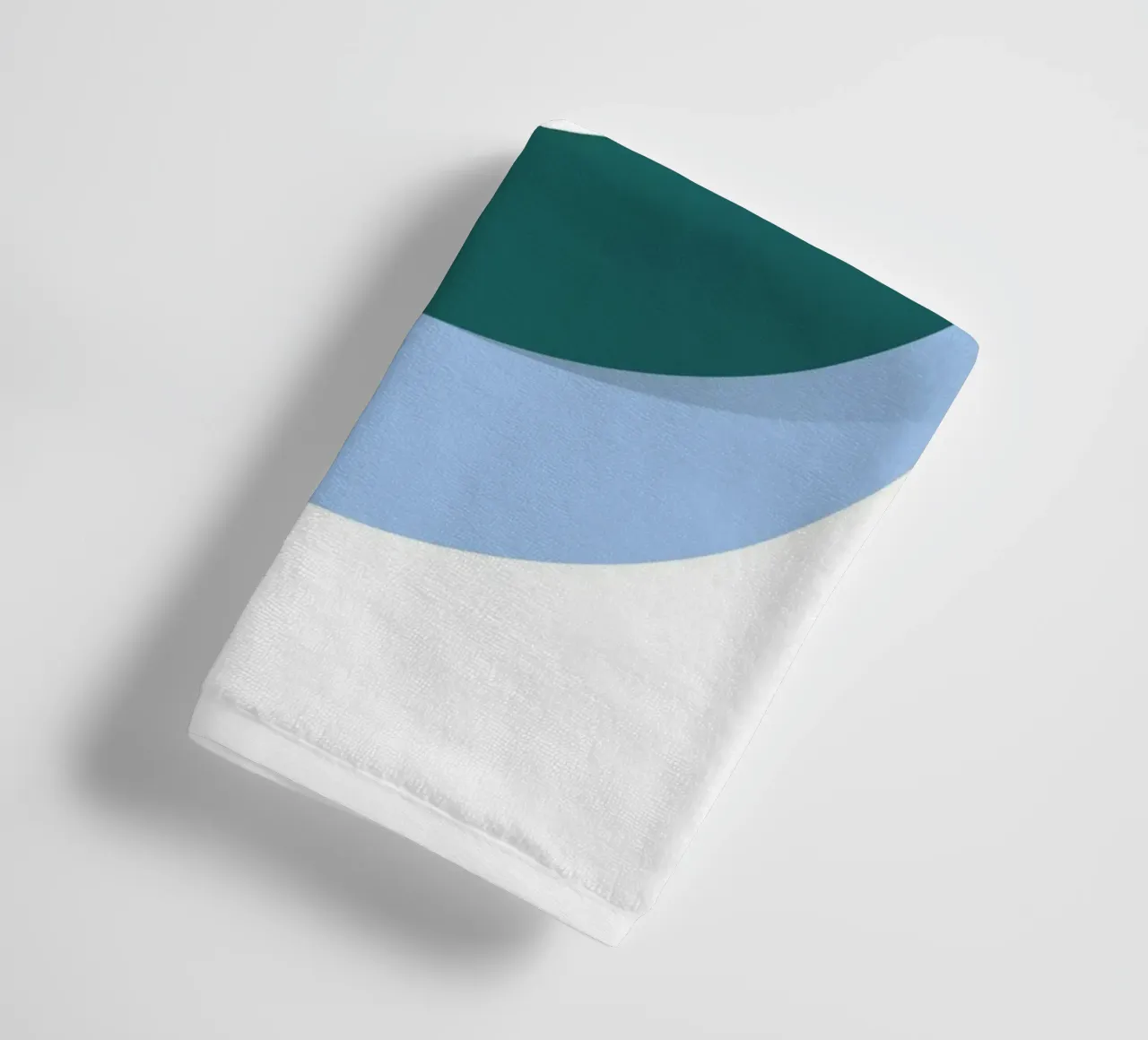 Modern Abstract Infinity Loop Print | Teal & Blue Art towel by NorwesClub