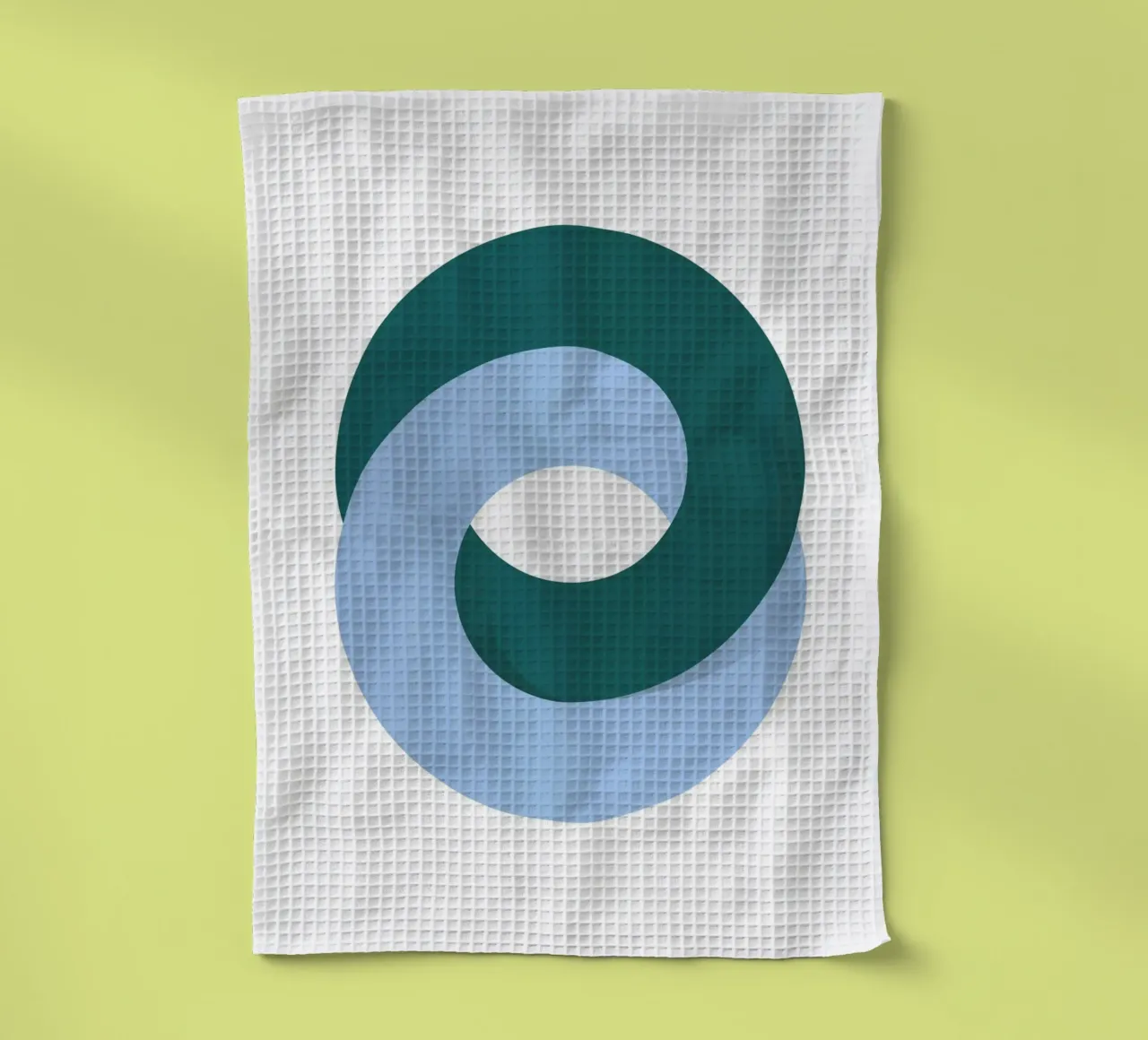 Impression moderne abstraite Infinity Loop | Teal & Blue Art torchon de NorwesClub