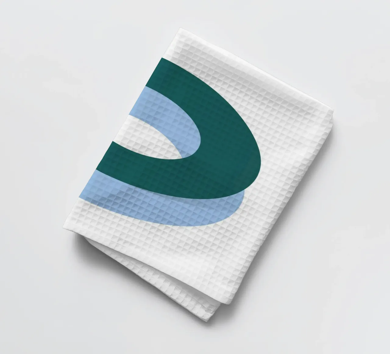 Impression moderne abstraite Infinity Loop | Teal & Blue Art torchon de NorwesClub