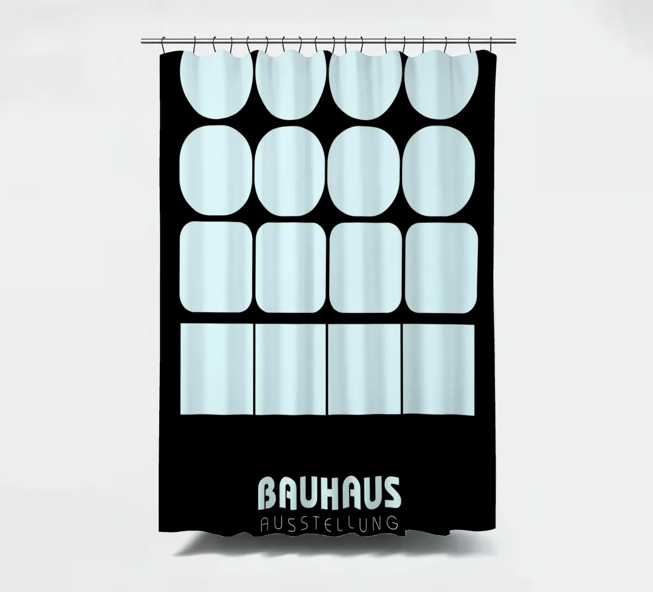 Poster della mostra Bauhaus Forme Geometriche | Cerchio Quadrato tenda da doccia da NorwesClub
