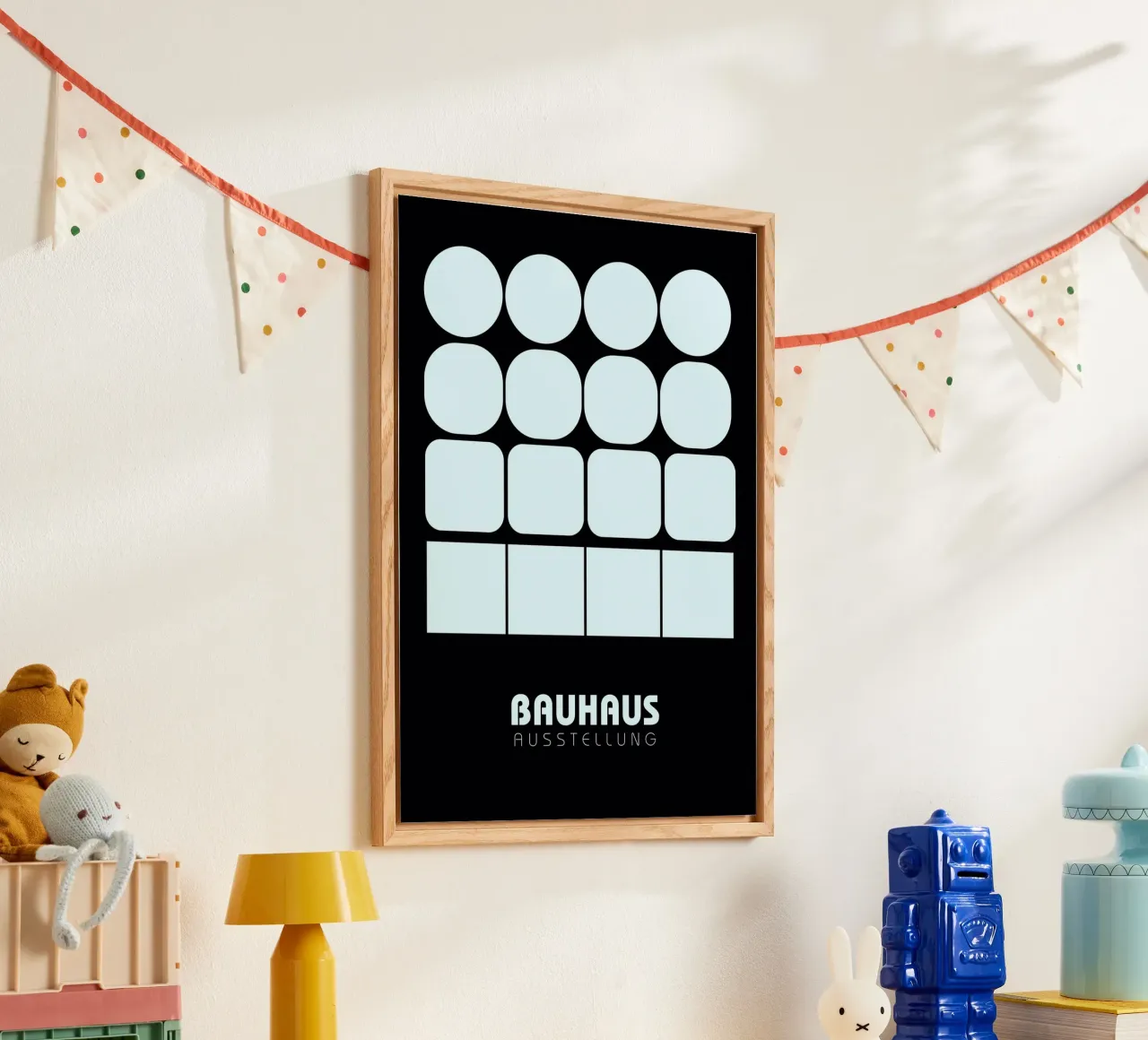 Poster della mostra Bauhaus Forme Geometriche | Cerchio Quadrato plexiglass da NorwesClub