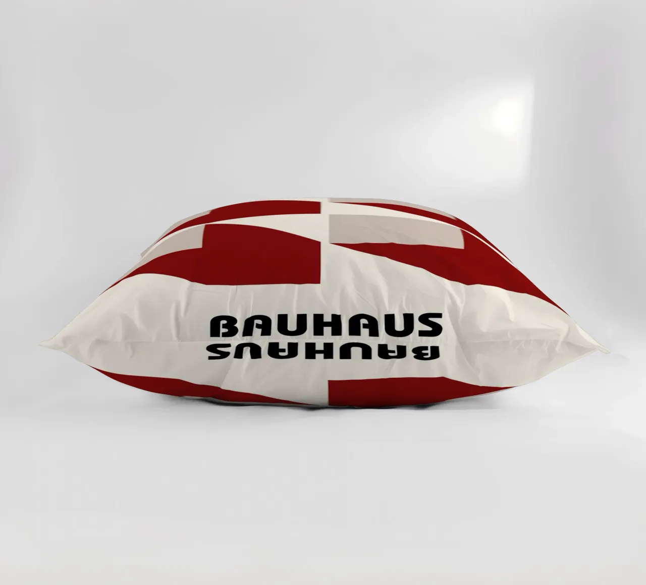 Bauhaus Mostra 3D Forme Geometriche Poster | Rosso Grigio cuscino da NorwesClub