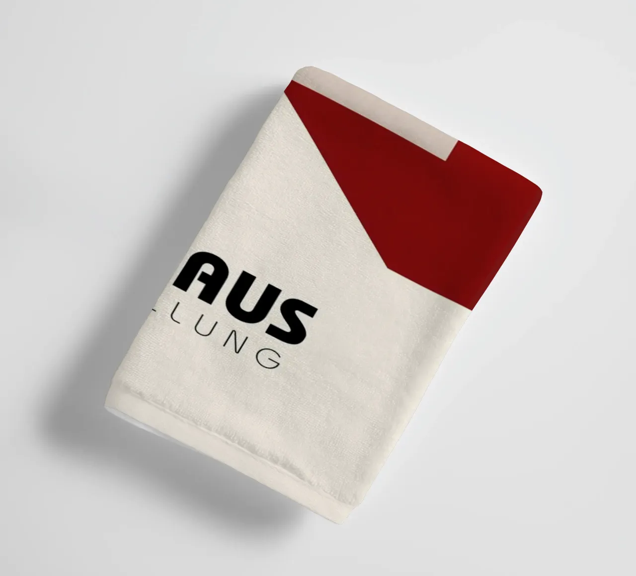 Bauhaus Mostra 3D Forme Geometriche Poster | Rosso Grigio asciugamano da bagno da NorwesClub