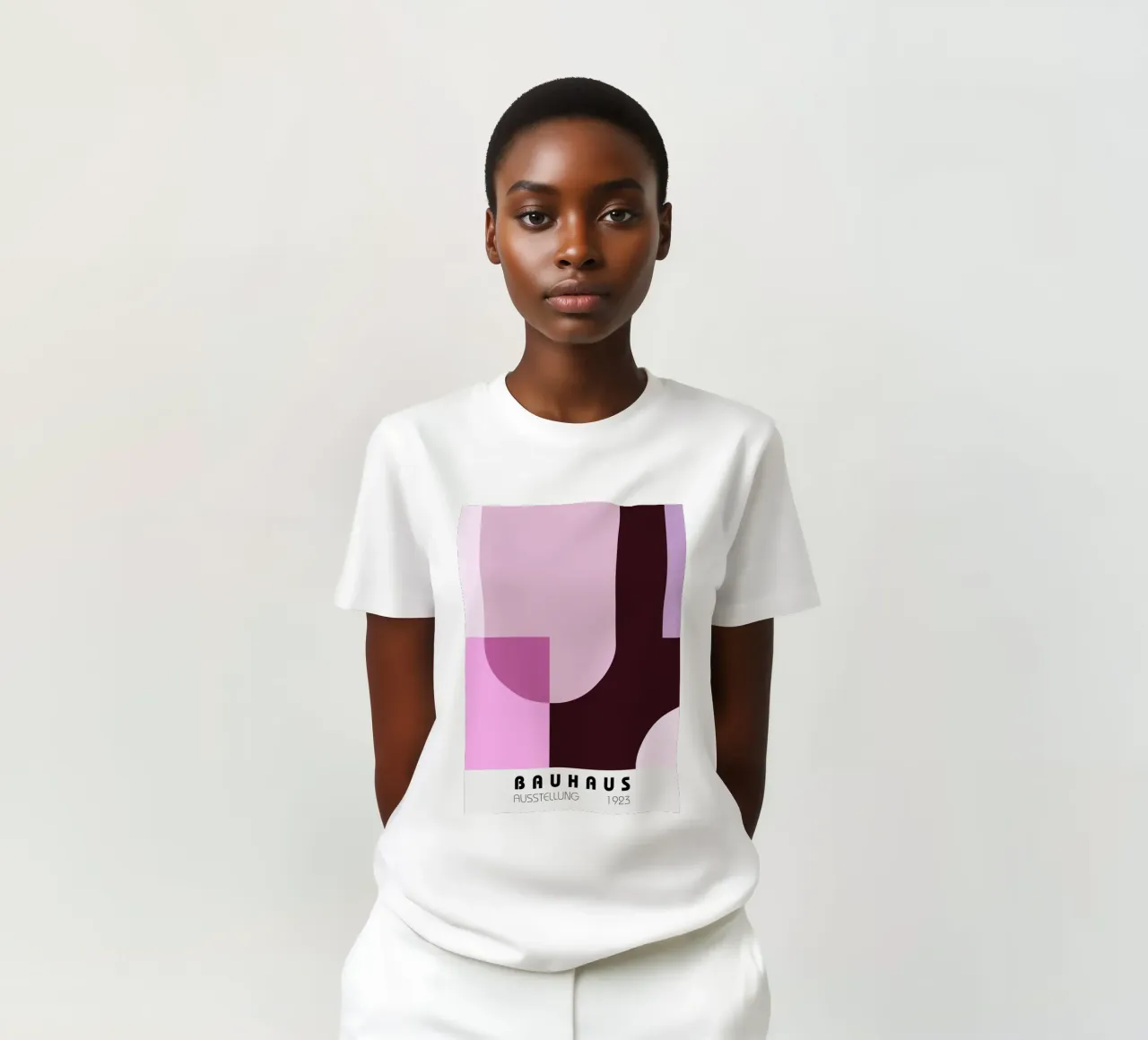 Linee ondulate astratte Glitch Art | Stampa in bianco e nero t-shirt da NorwesClub