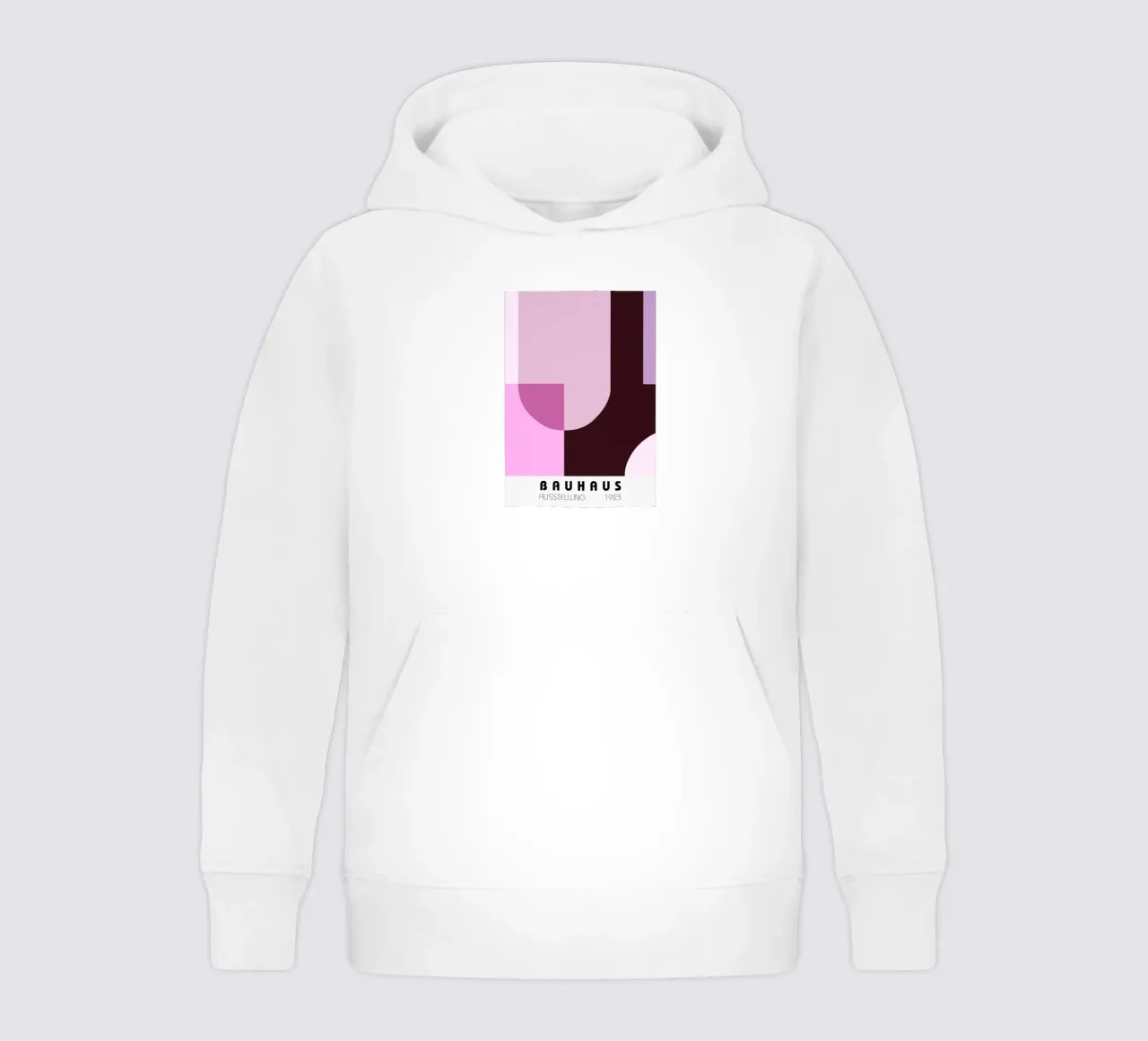 Linee ondulate astratte Glitch Art | Stampa in bianco e nero felpa bambino con cappuccio da NorwesClub
