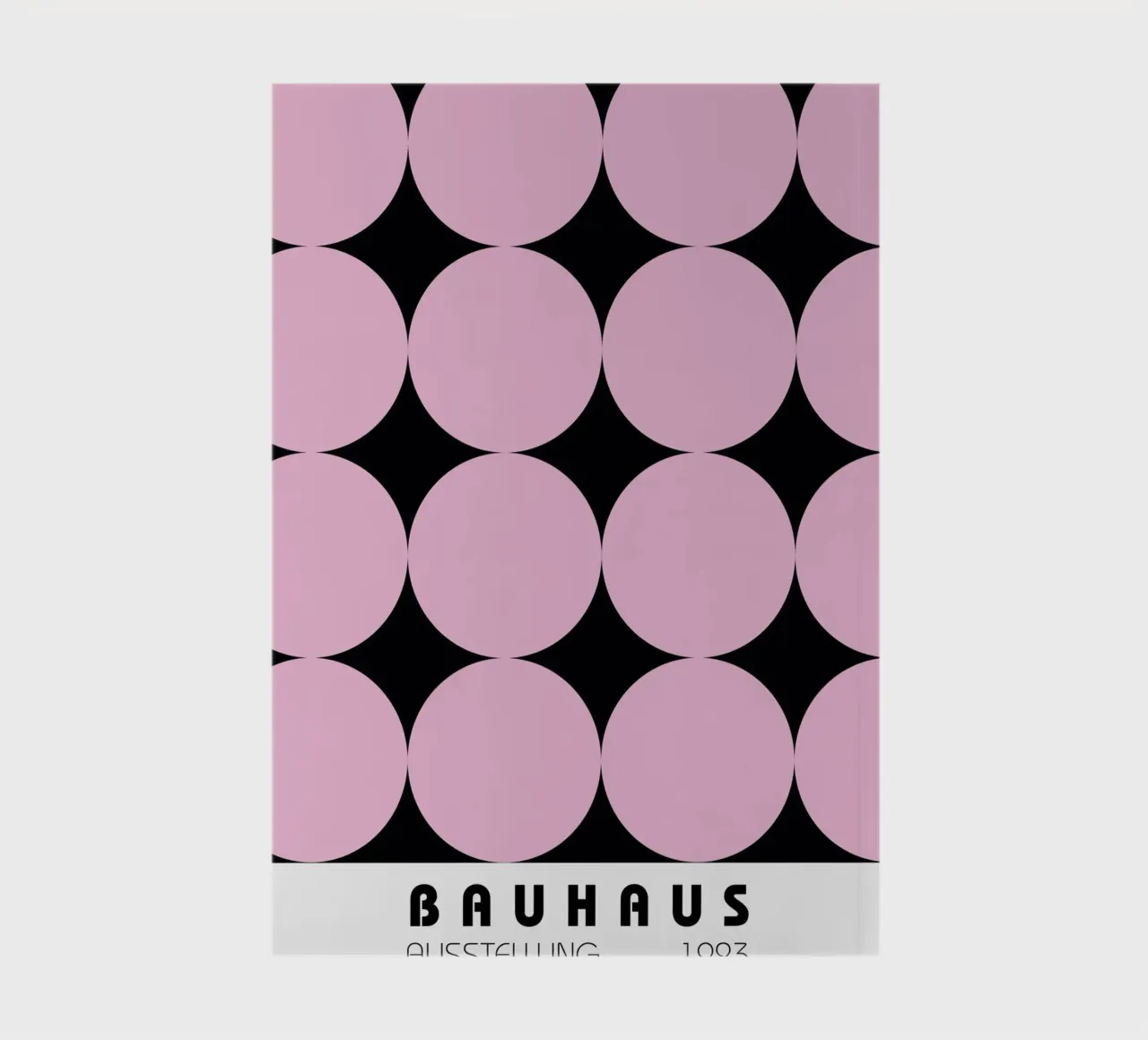 Bauhaus 1923 Pink Dots Exhibition Poster Art notebook by NorwesClub