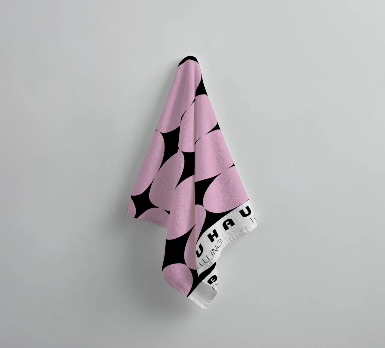 Bauhaus 1923 Pink Dots Exhibition Poster Art towel by NorwesClub