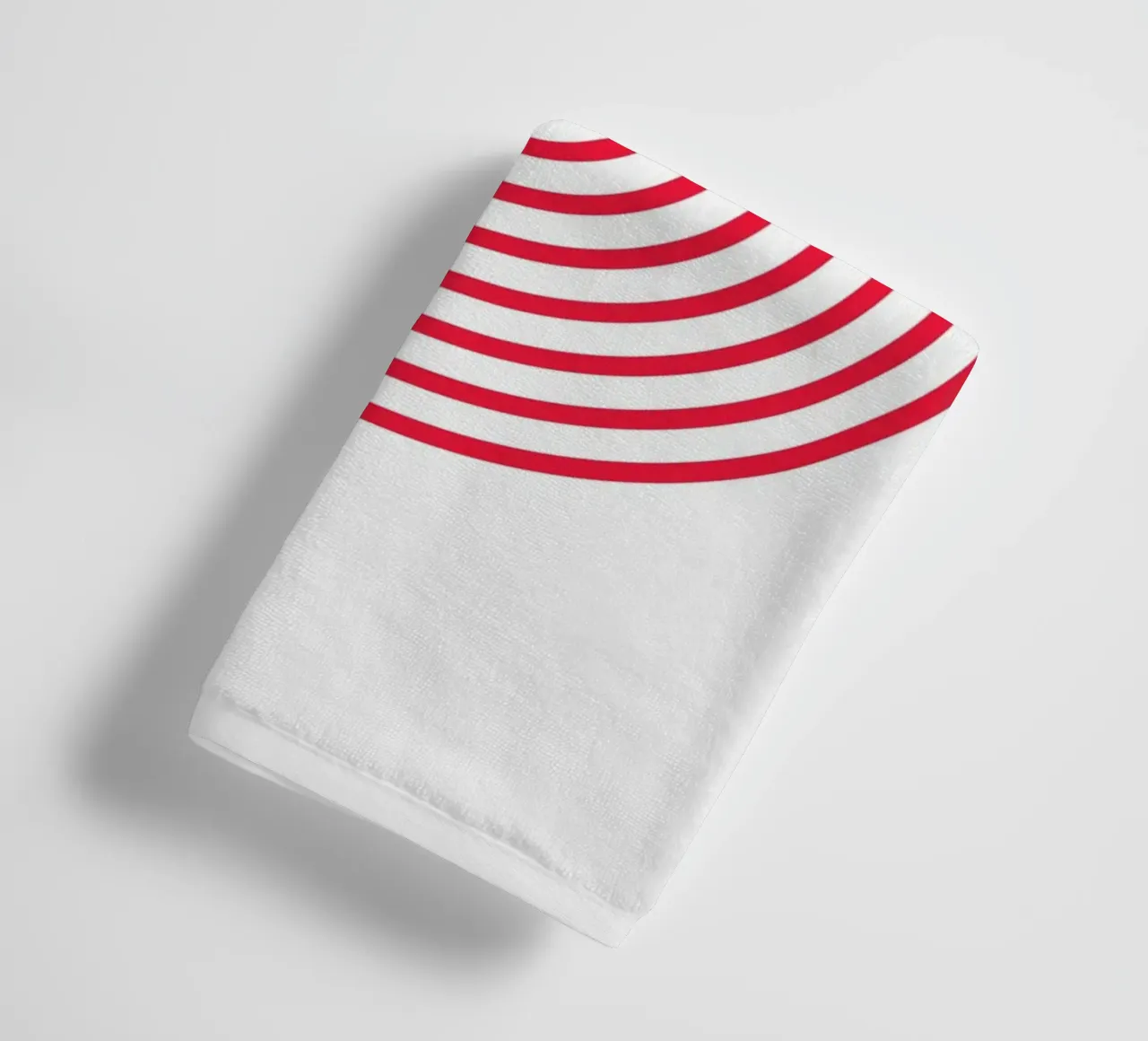 Geometric Split Circle Red Arcs Modern Art Print towel by NorwesClub