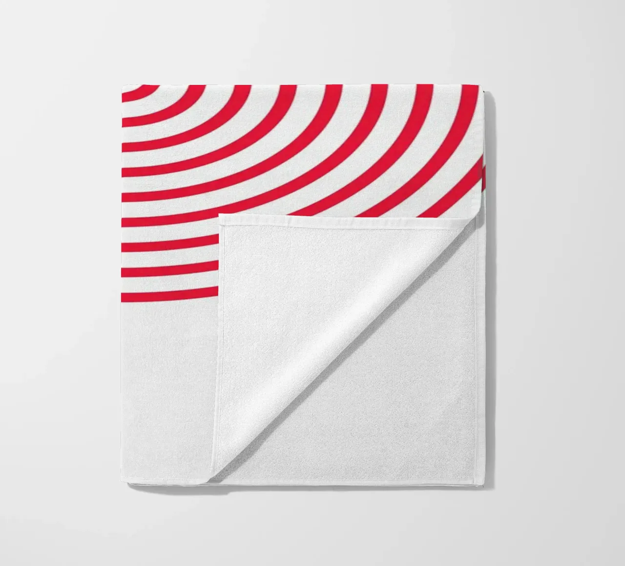 Geometric Split Circle Red Arcs Modern Art Print beach towel by NorwesClub