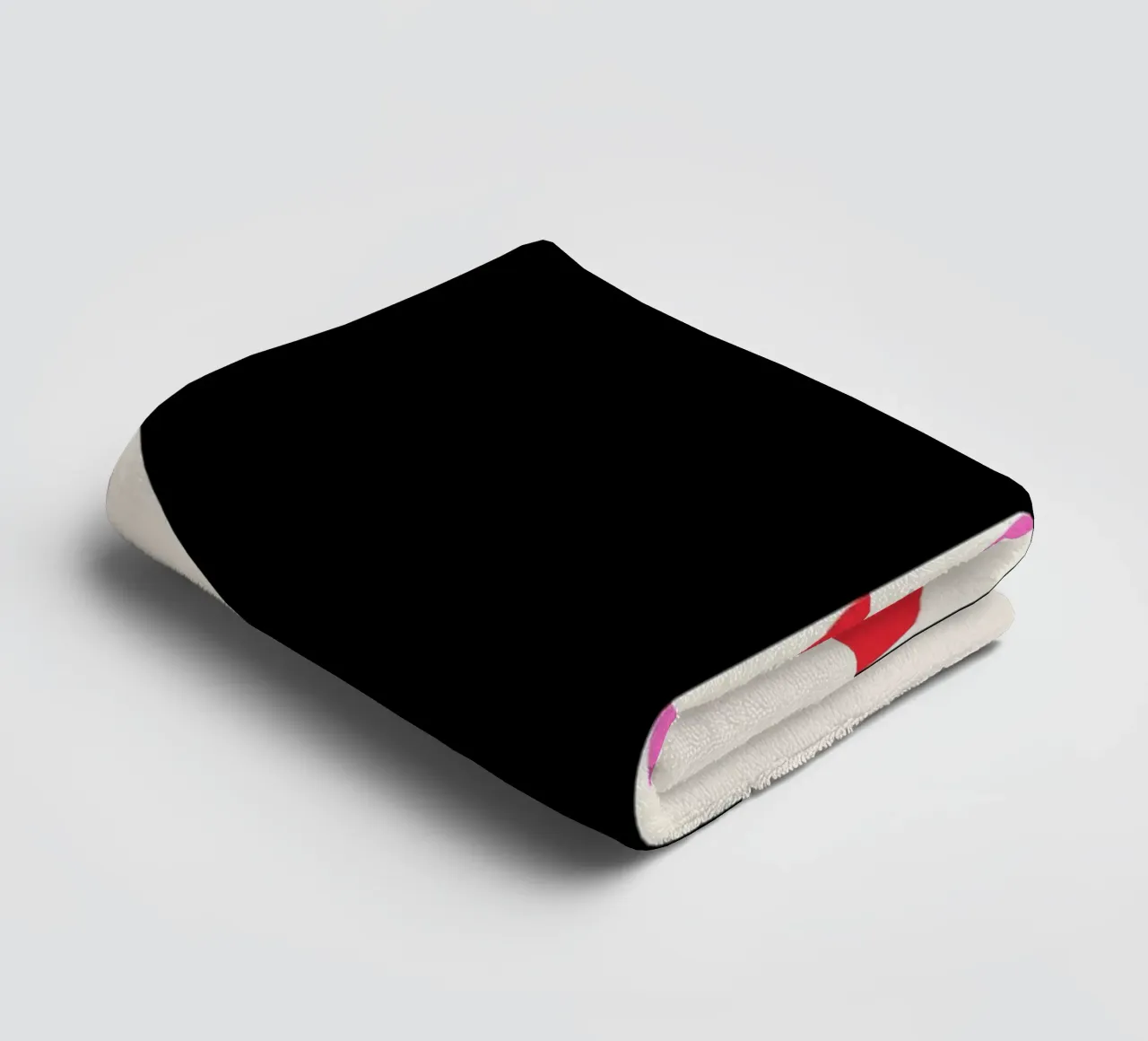 Forme geometriche moderne Nero Rosa Rosso Poster asciugamano da bagno da NorwesClub