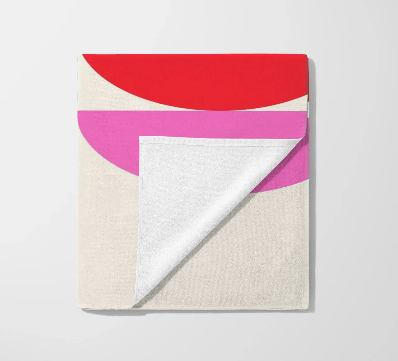 Forme geometriche moderne Nero Rosa Rosso Poster telo mare da NorwesClub