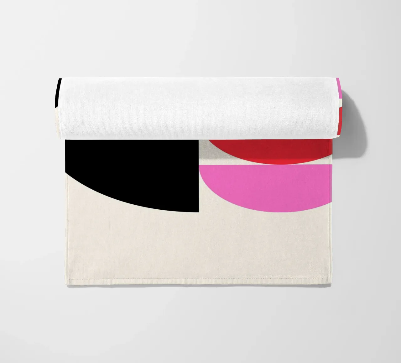 Forme geometriche moderne Nero Rosa Rosso Poster telo mare da NorwesClub