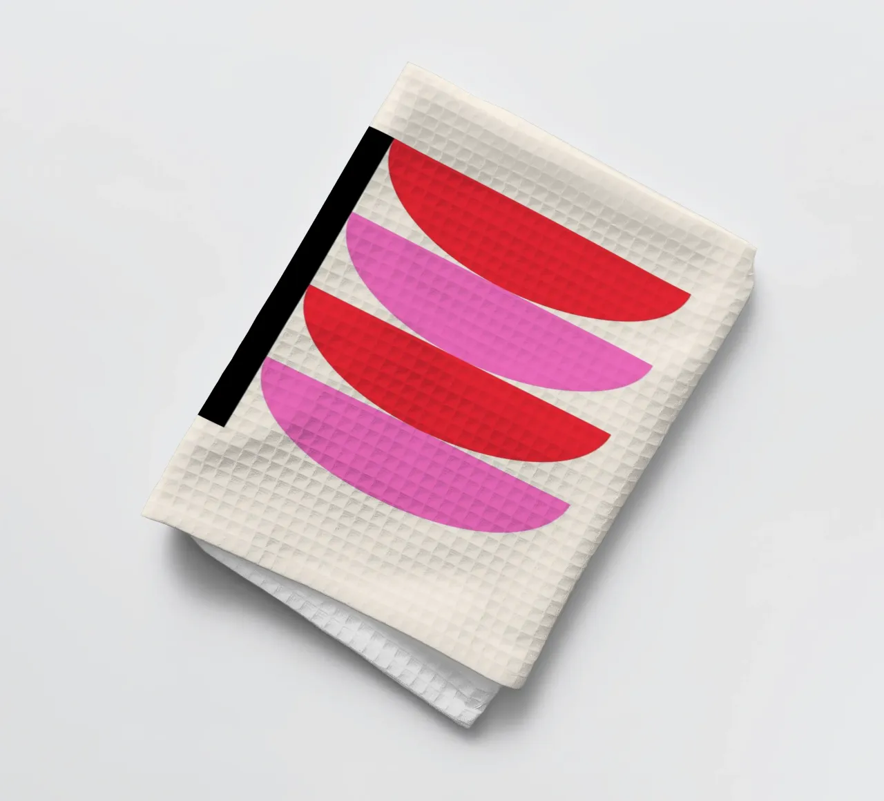 Forme geometriche moderne Nero Rosa Rosso Poster canovaccio da cucina da NorwesClub