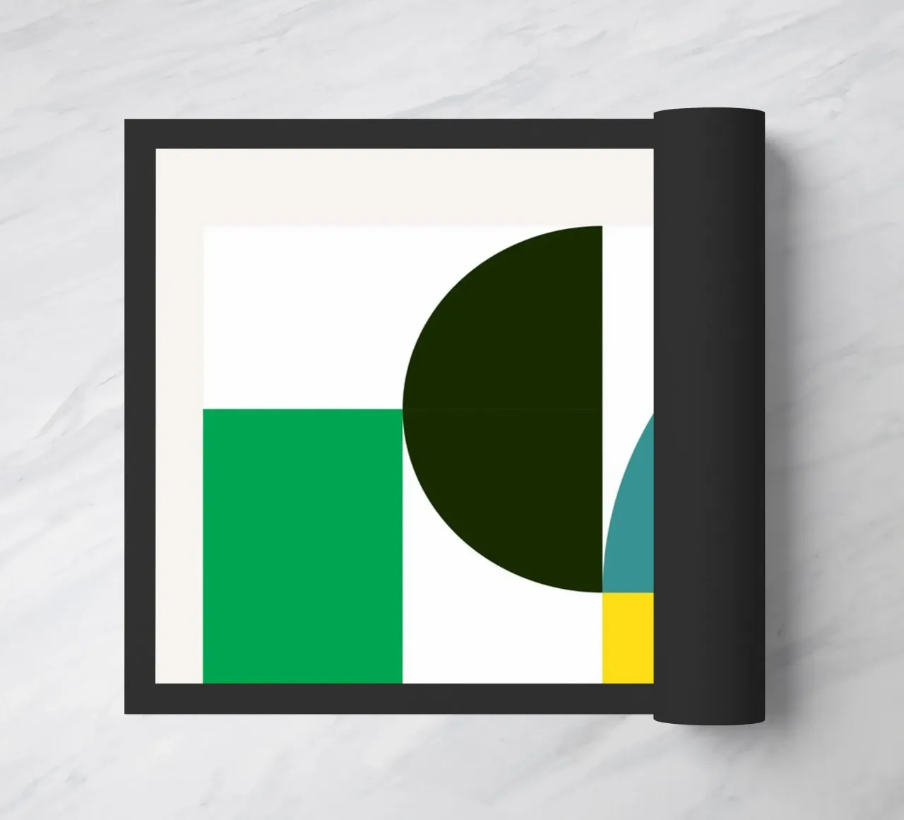 Astratto Geometrico Nero Bianco Bauhaus Pattern Art zerbino da NorwesClub
