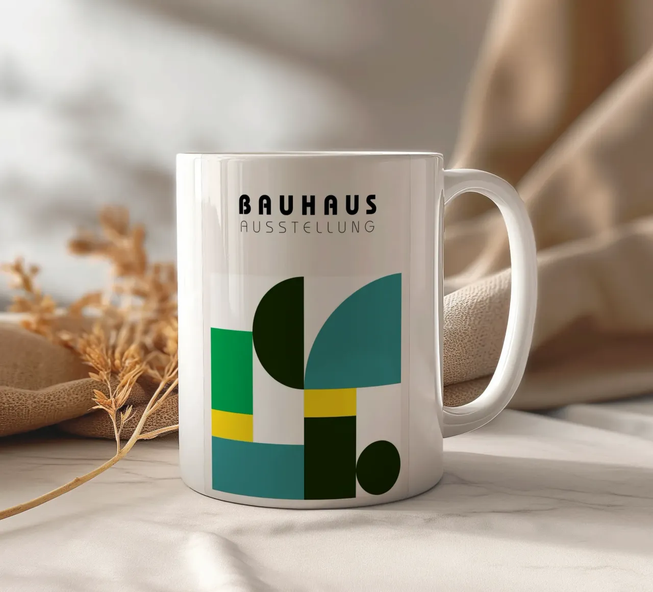 Astratto Geometrico Nero Bianco Bauhaus Pattern Art tazza in ceramica da NorwesClub