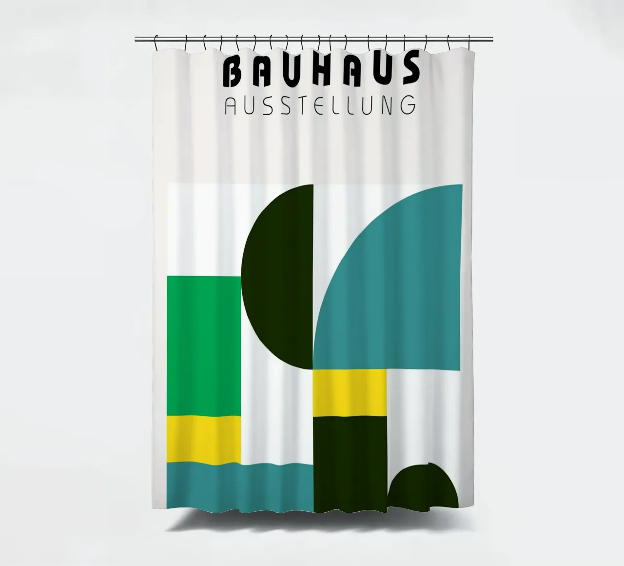 Abstract Geometric Black White Bauhaus Pattern Art shower curtain by NorwesClub