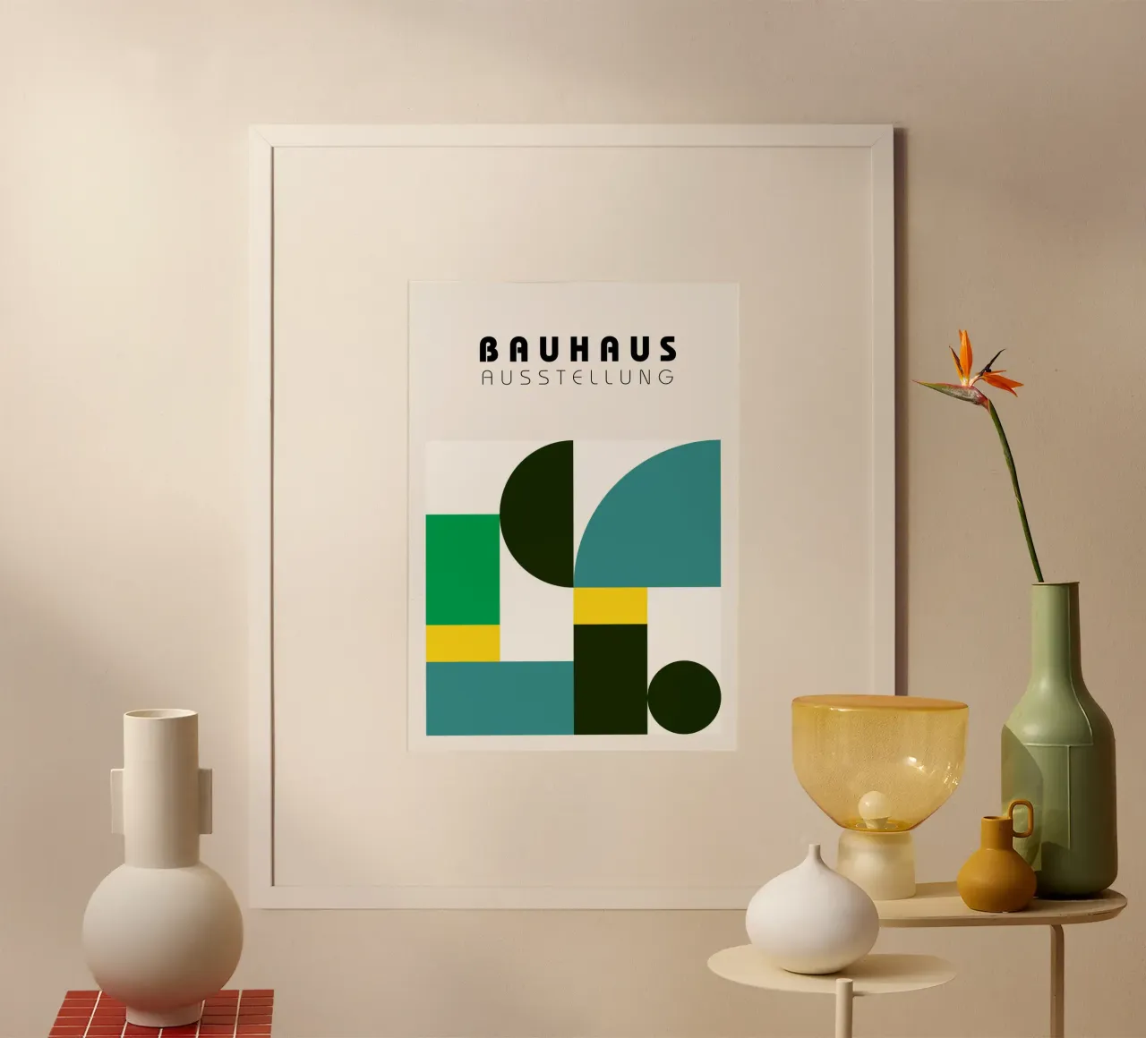 Astratto Geometrico Nero Bianco Bauhaus Pattern Art poster da NorwesClub