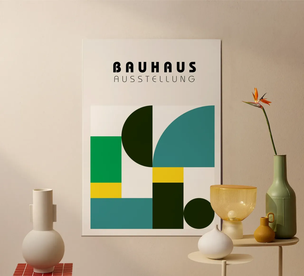 Astratto Geometrico Nero Bianco Bauhaus Pattern Art poster da NorwesClub