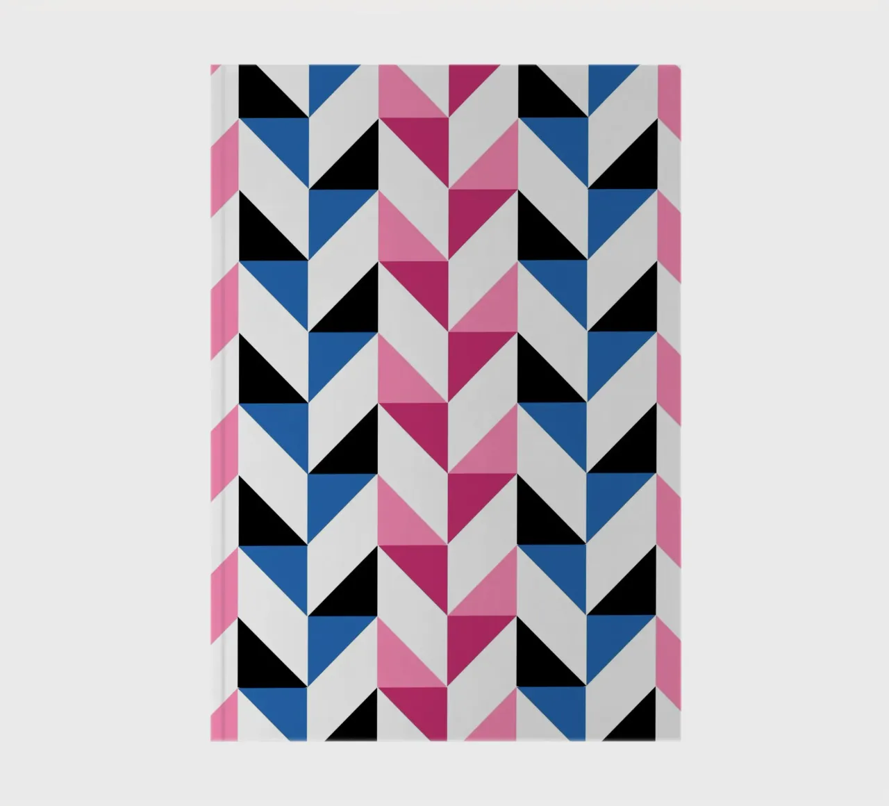 Monochrom Abstrakt Geometrisches Labyrinth Poster Kunst Notizbuch von NorwesClub