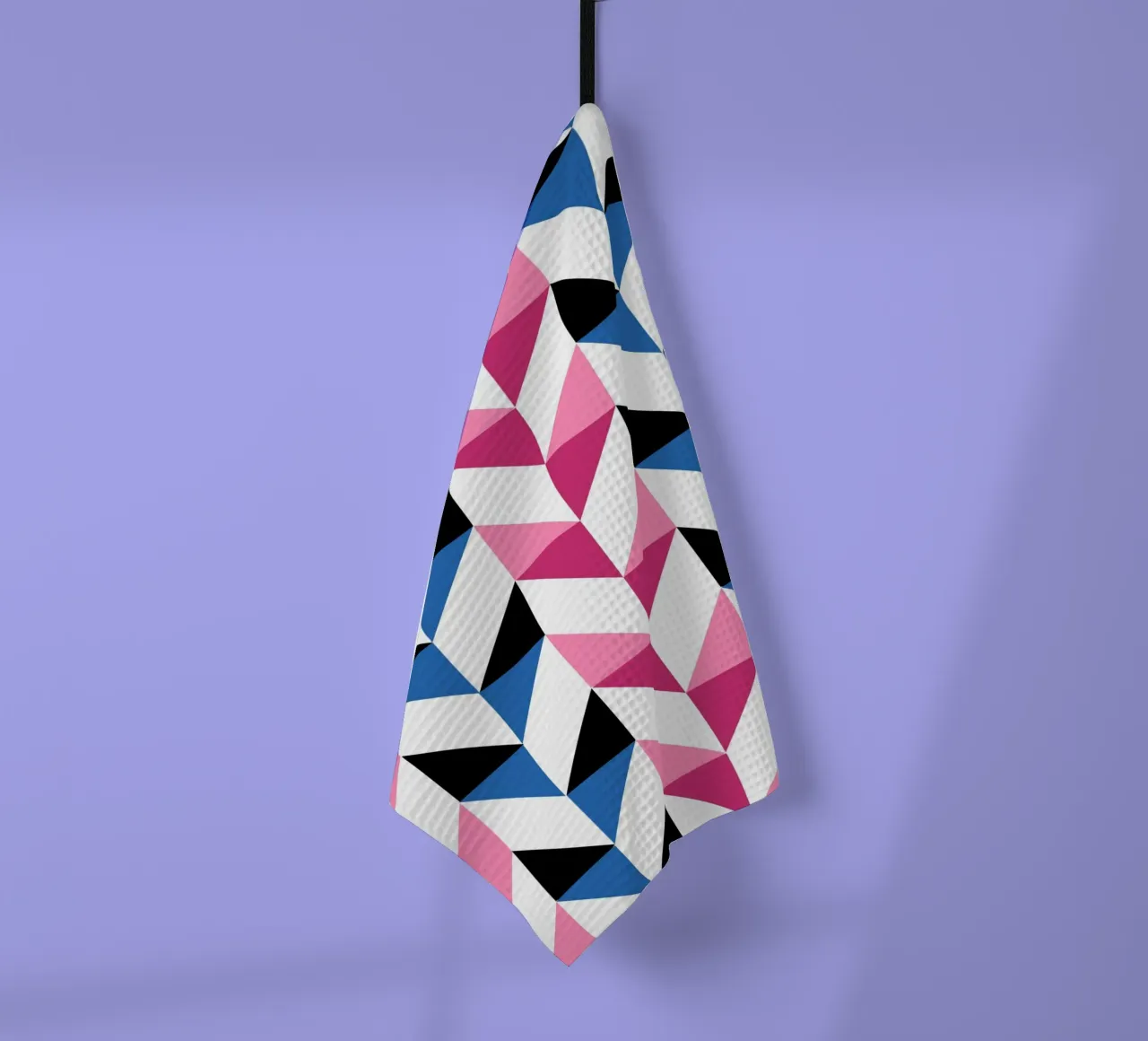 Poster d'arte monocromatica astratta a labirinto geometrico canovaccio da cucina da NorwesClub