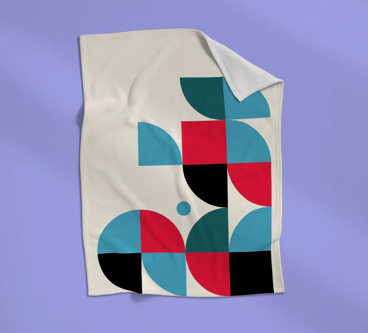Modern Grid BW Bauhaus Geometric Pattern Poster Fleecedecke von NorwesClub