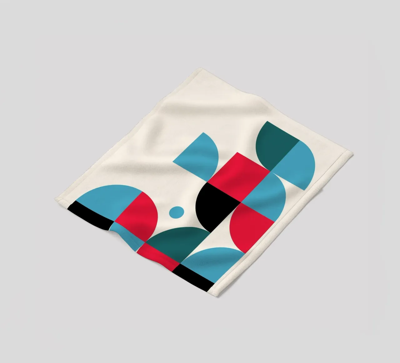 Modern Grid BW Bauhaus Geometric Pattern Poster Fleecedecke von NorwesClub