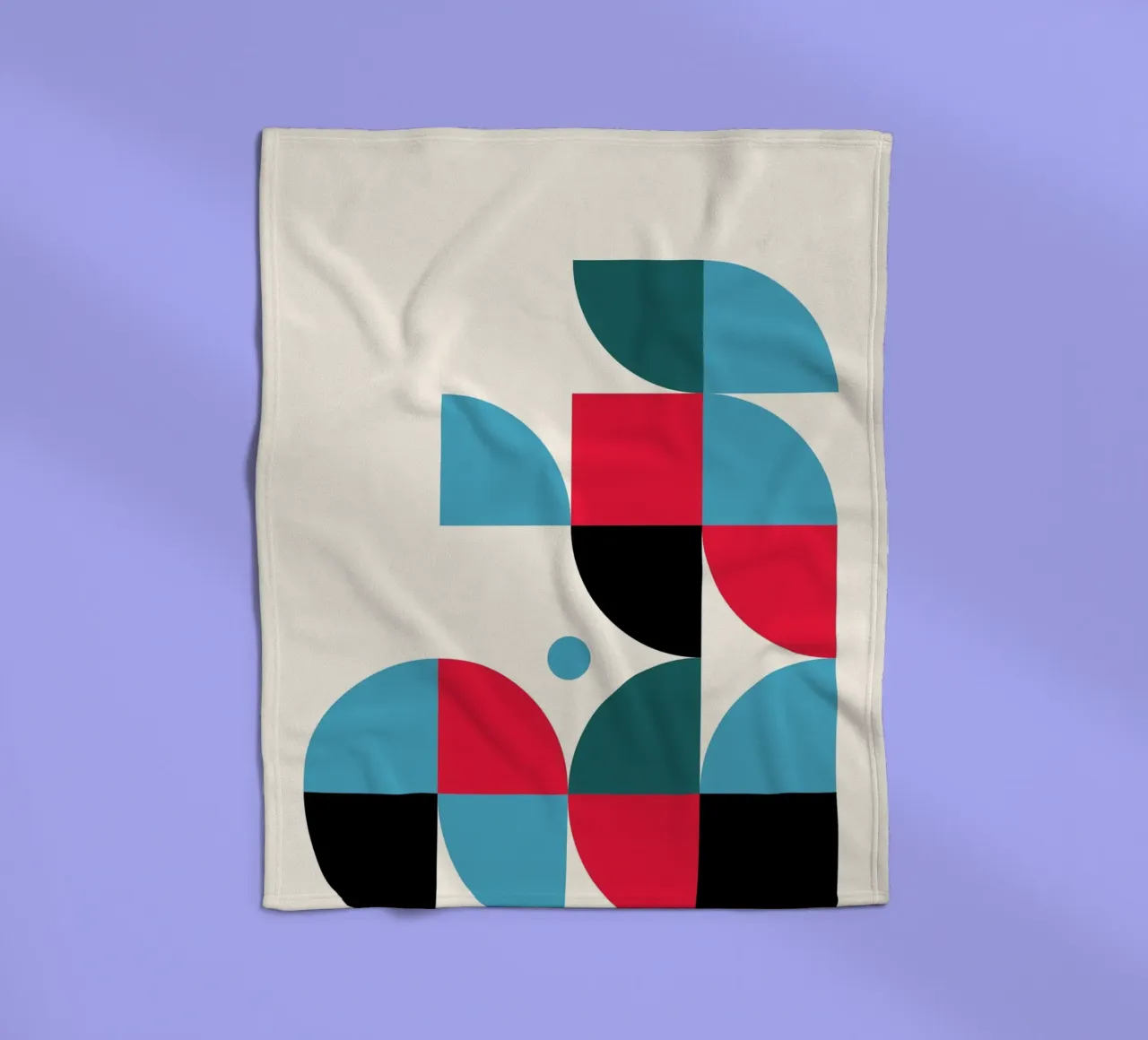 Modern Grid BW Bauhaus Geometric Pattern Poster Fleecedecke von NorwesClub