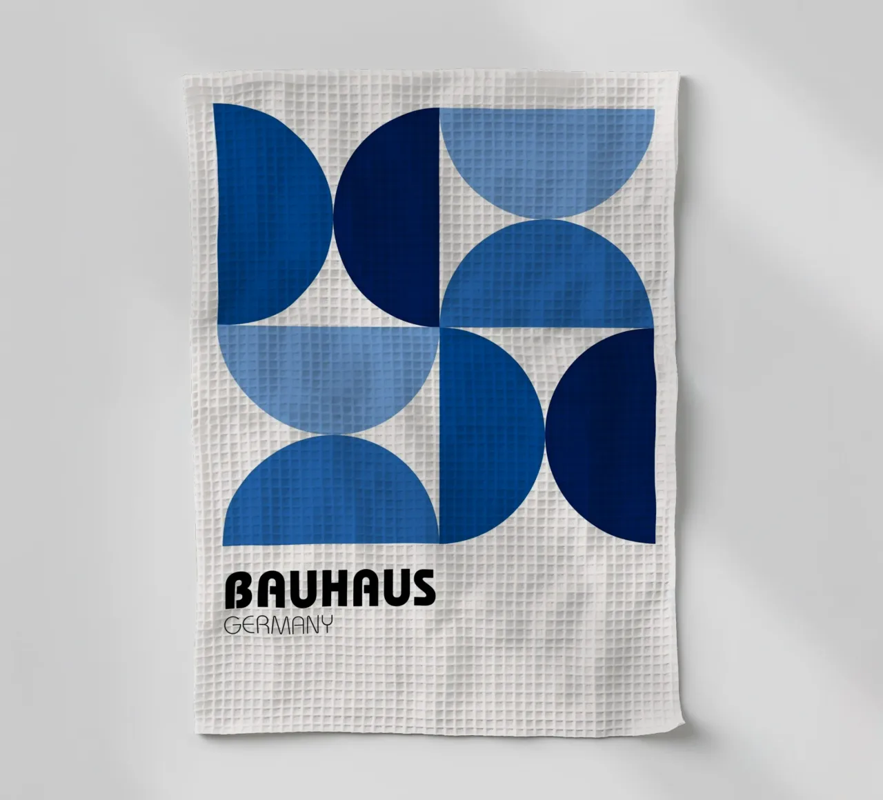 Bauhaus 100 Jaar BW Geometrisch Abstract Poster theedoek van NorwesClub