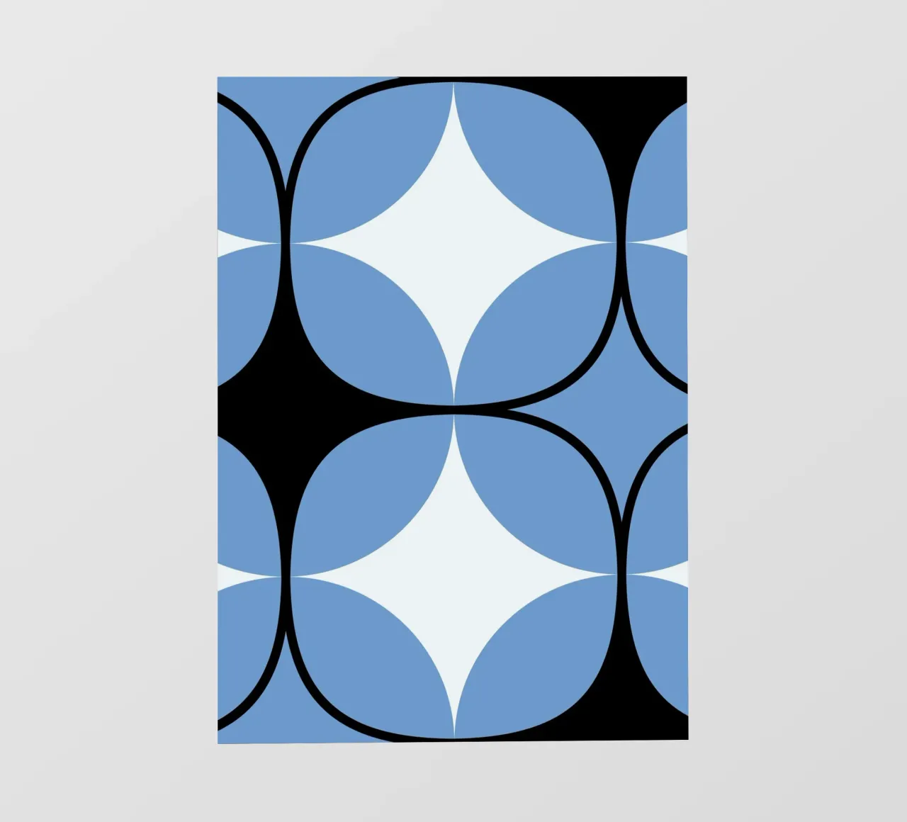 Abstract BW Geometric Repeat Pattern Tile Póster lonas publicitarias de NorwesClub