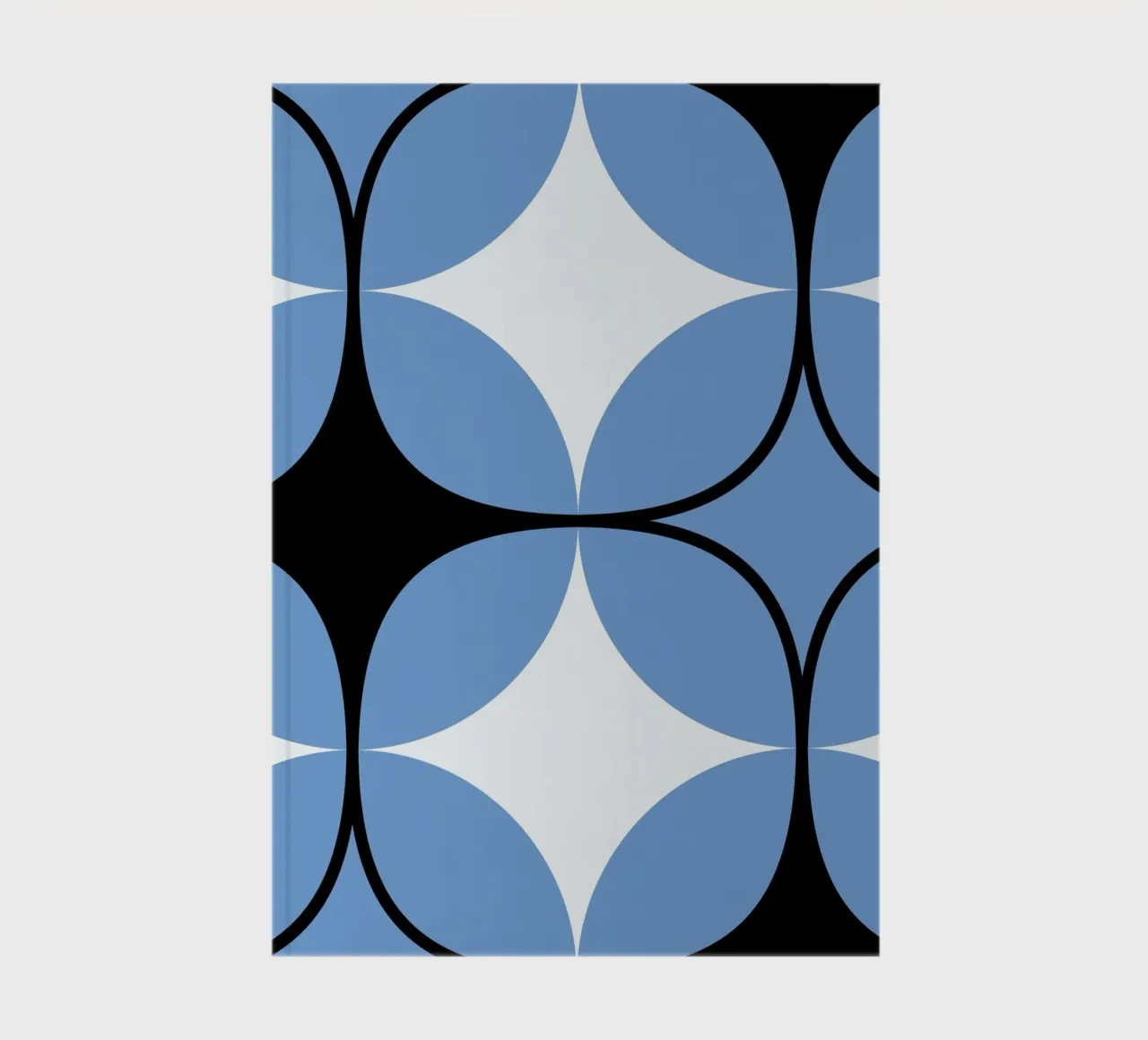 Abstract BW Geometric Repeat Pattern Tile Poster notebook by NorwesClub