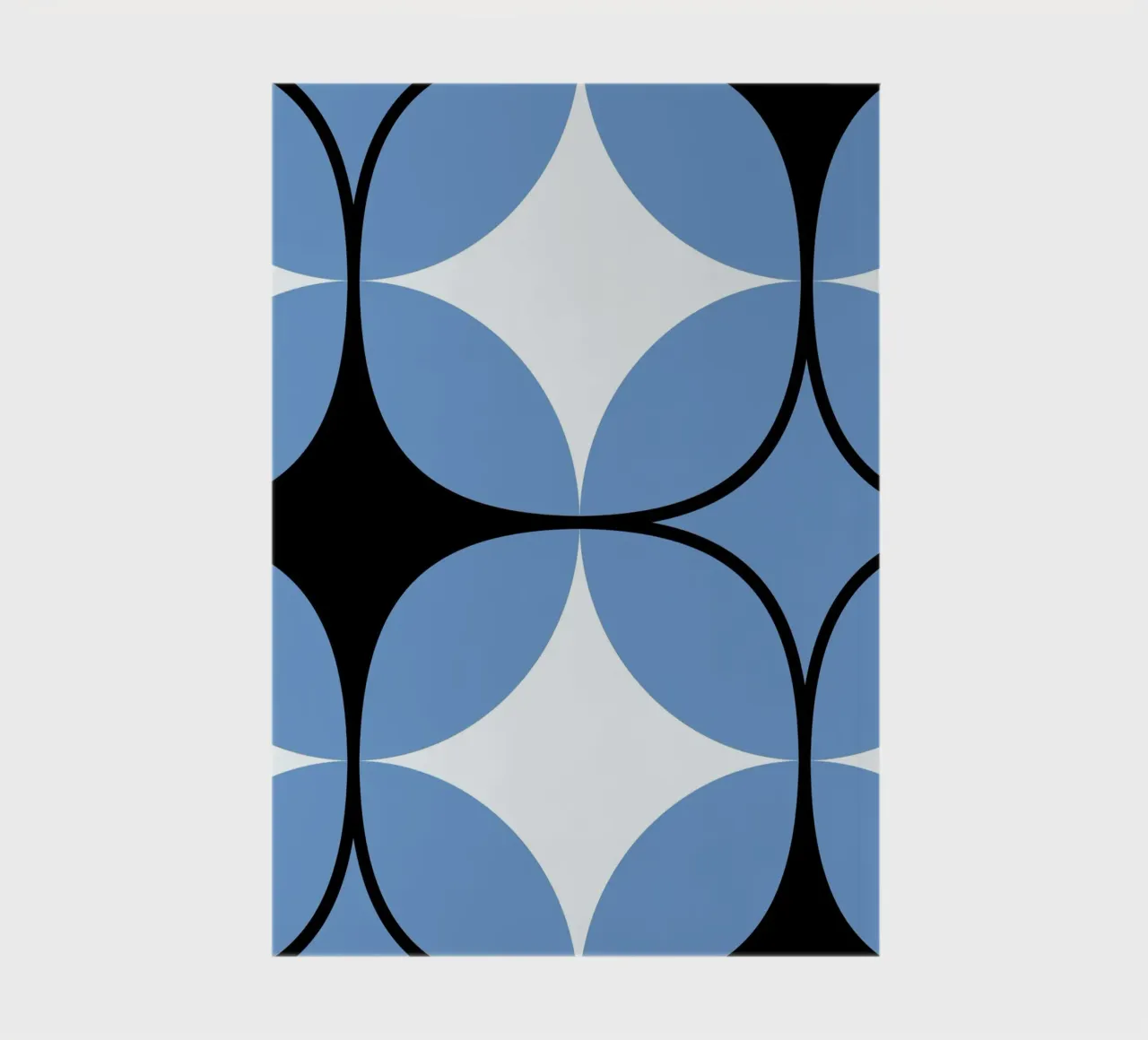 Abstract BW Geometric Repeat Pattern Tile Poster notebook by NorwesClub