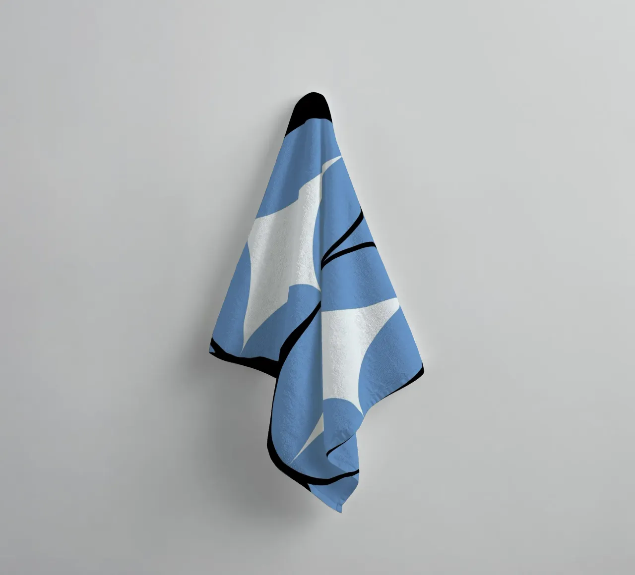 Abstract BW Geometric Repeat Pattern Tile Poster towel by NorwesClub