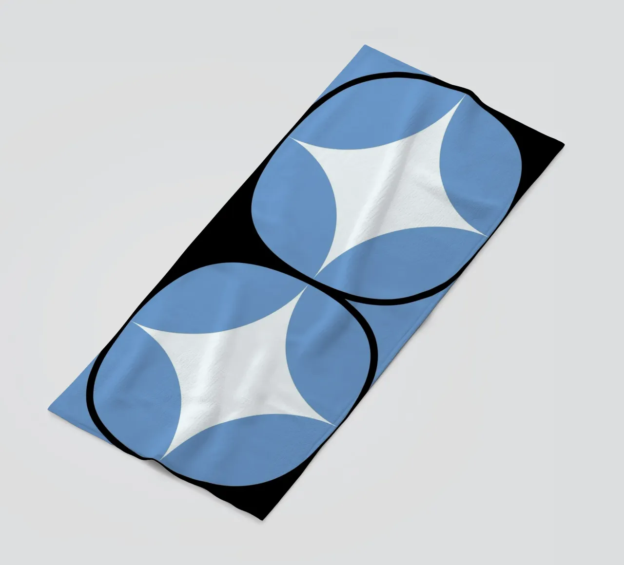 Abstract BW Geometric Repeat Pattern Tile Póster toalla de playa de NorwesClub