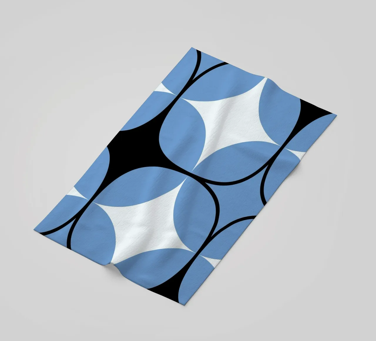 Abstract BW Geometric Repeat Pattern Tile Póster toalla de playa de NorwesClub