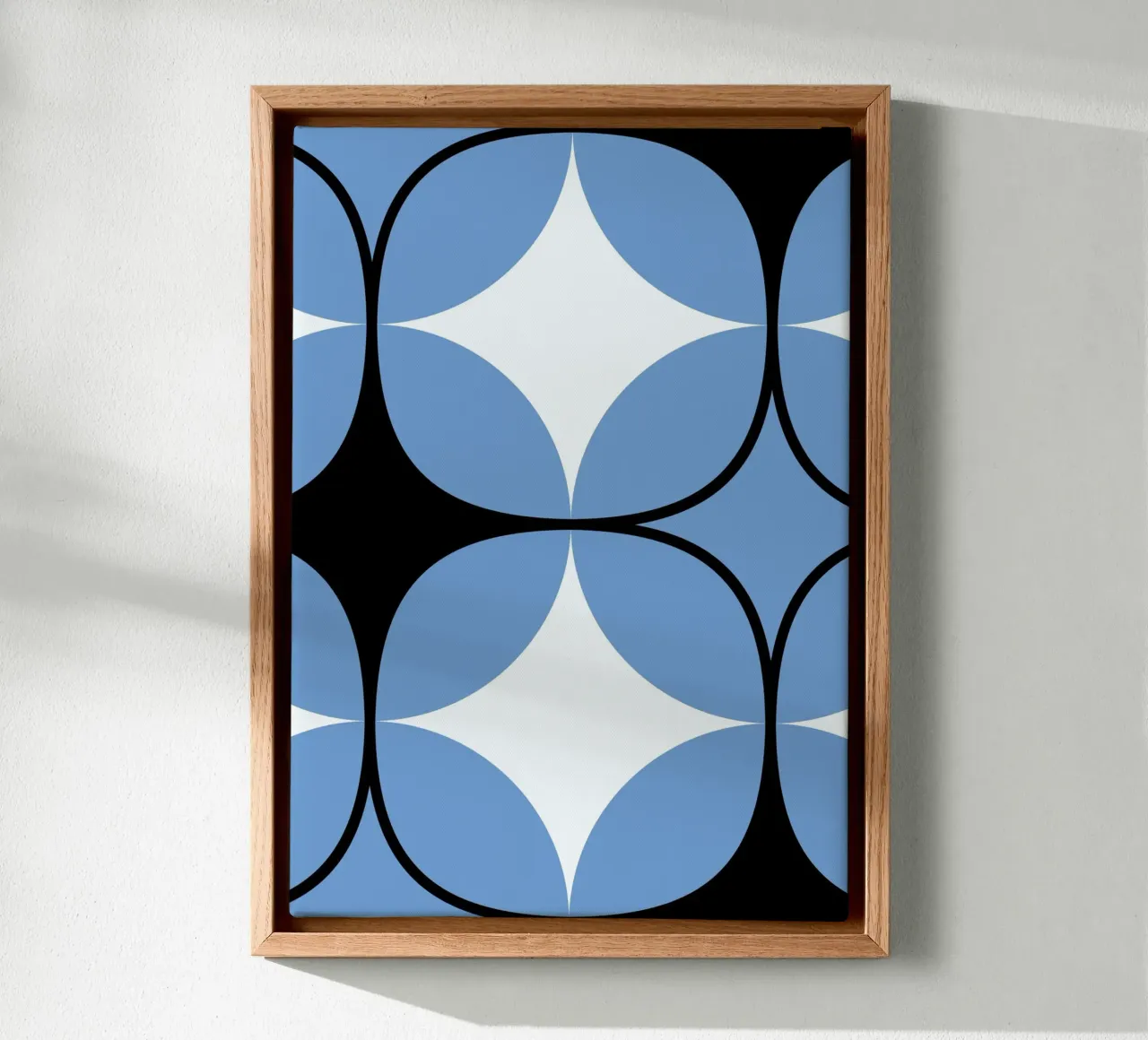 Abstract BW Geometric Repeat Pattern Tile Poster canvas by NorwesClub