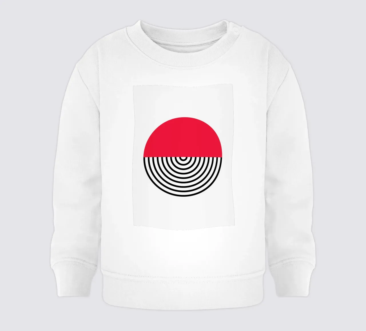 Affiche d'art intemporel BW Abstract Geometric Pattern sweat pour bébé de NorwesClub