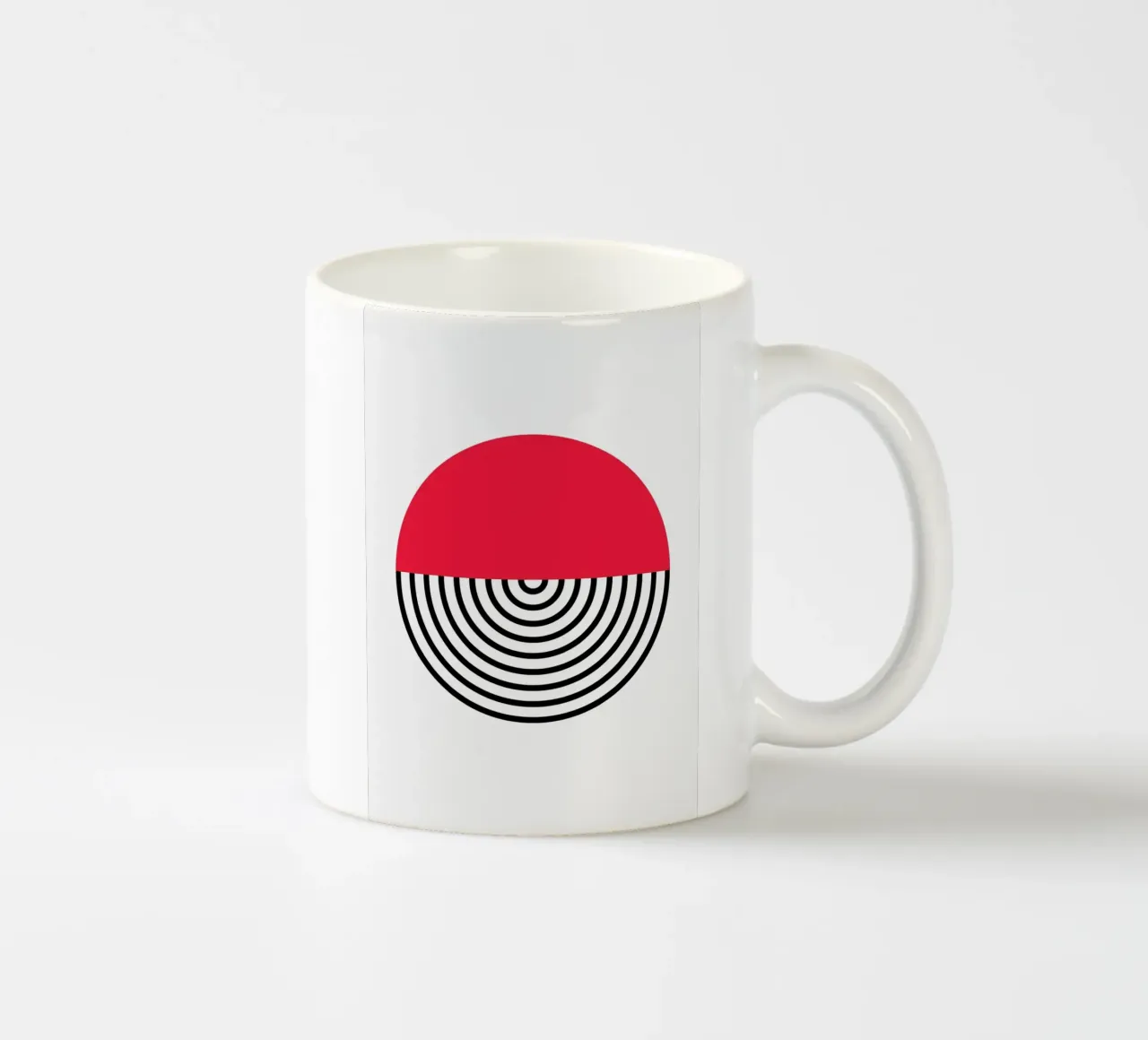 Affiche d'art intemporel BW Abstract Geometric Pattern mug en céramique de NorwesClub