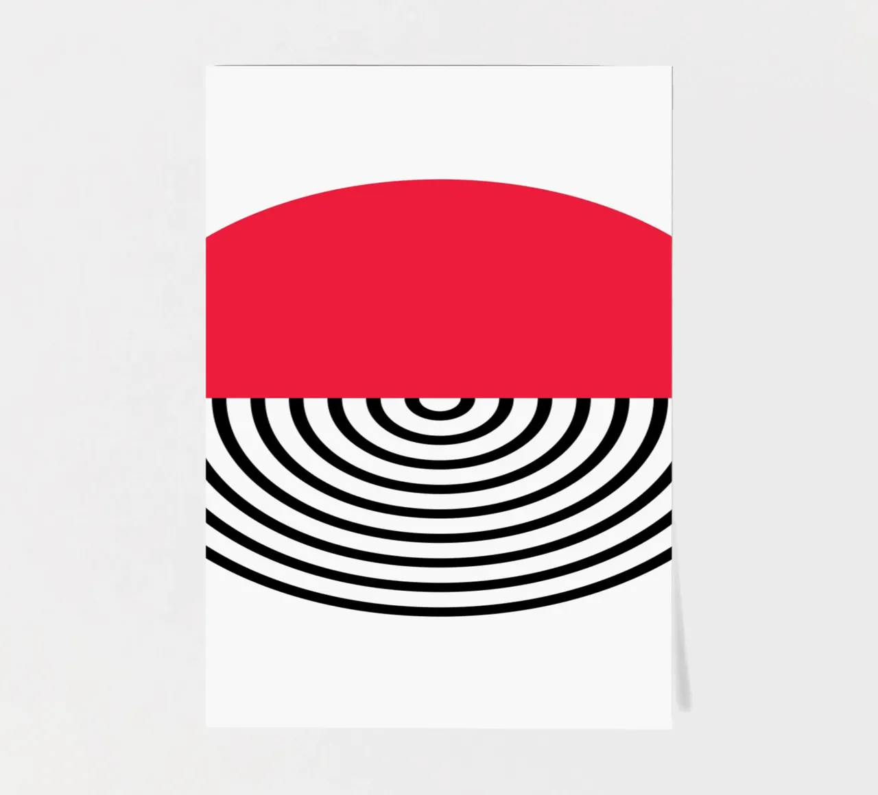 Affiche d'art intemporel BW Abstract Geometric Pattern planche autocollant de NorwesClub