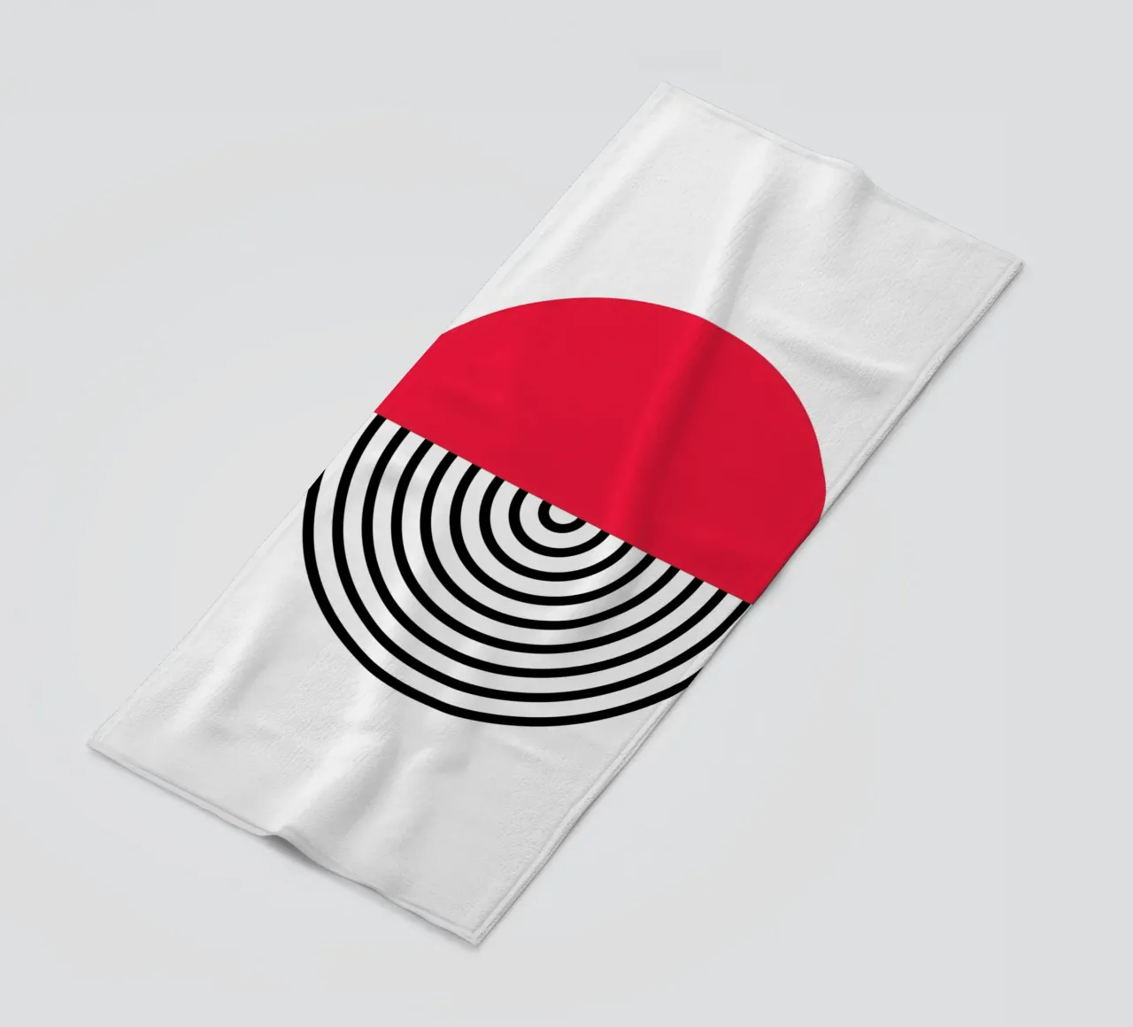 Affiche d'art intemporel BW Abstract Geometric Pattern serviette de plage de NorwesClub