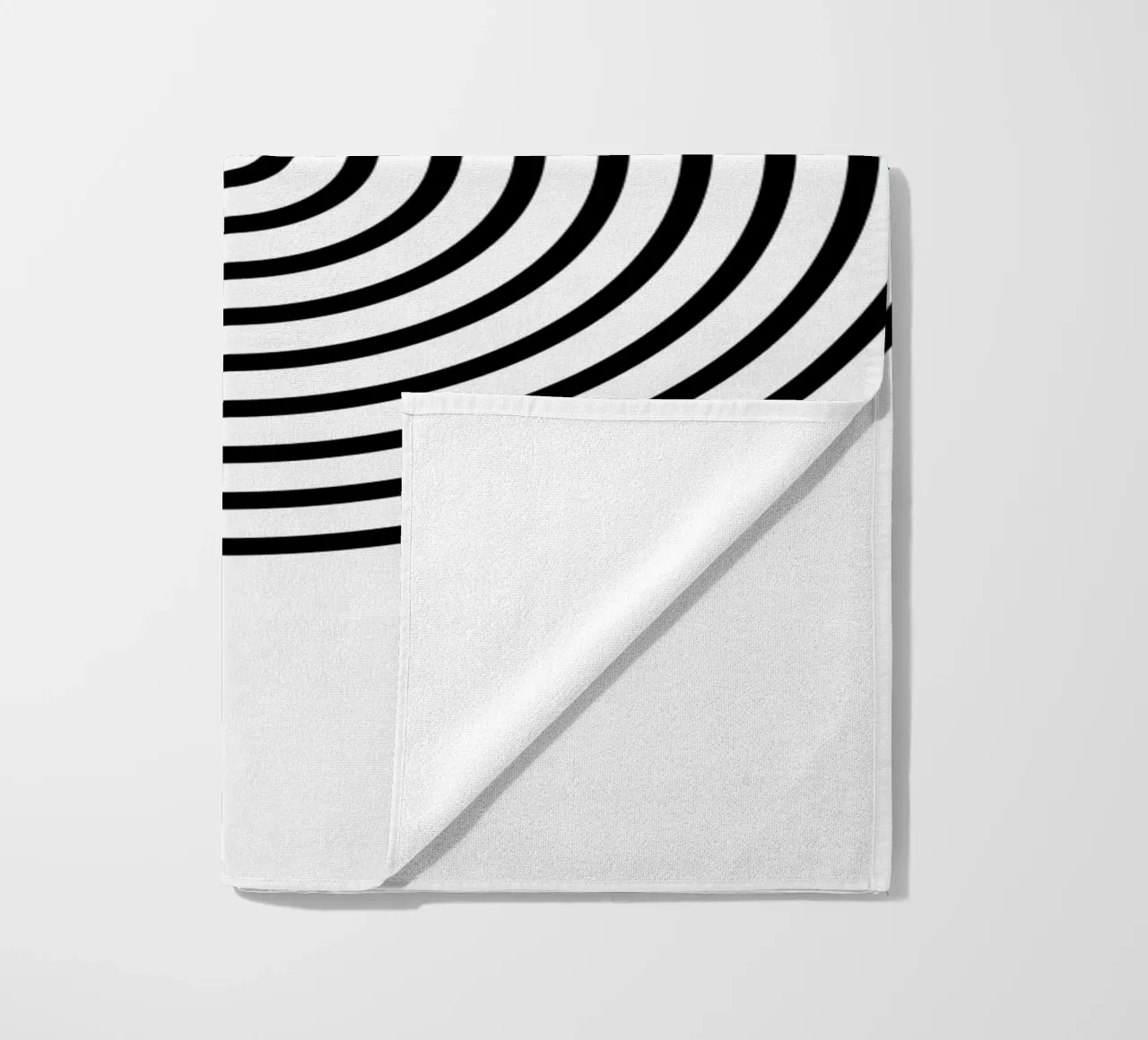 Affiche d'art intemporel BW Abstract Geometric Pattern serviette de plage de NorwesClub
