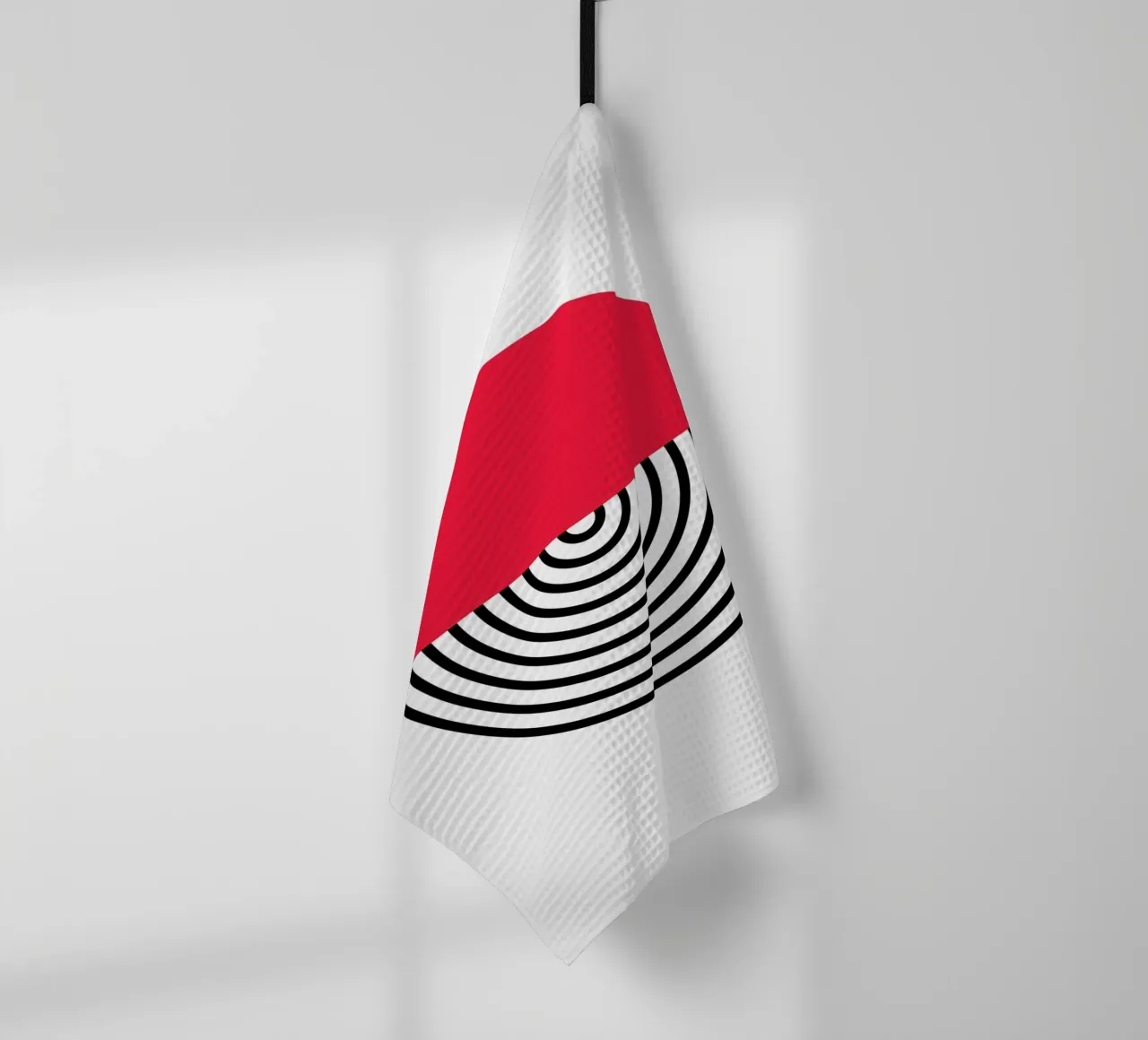 Affiche d'art intemporel BW Abstract Geometric Pattern torchon de NorwesClub