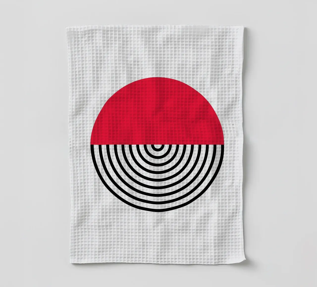 Affiche d'art intemporel BW Abstract Geometric Pattern torchon de NorwesClub